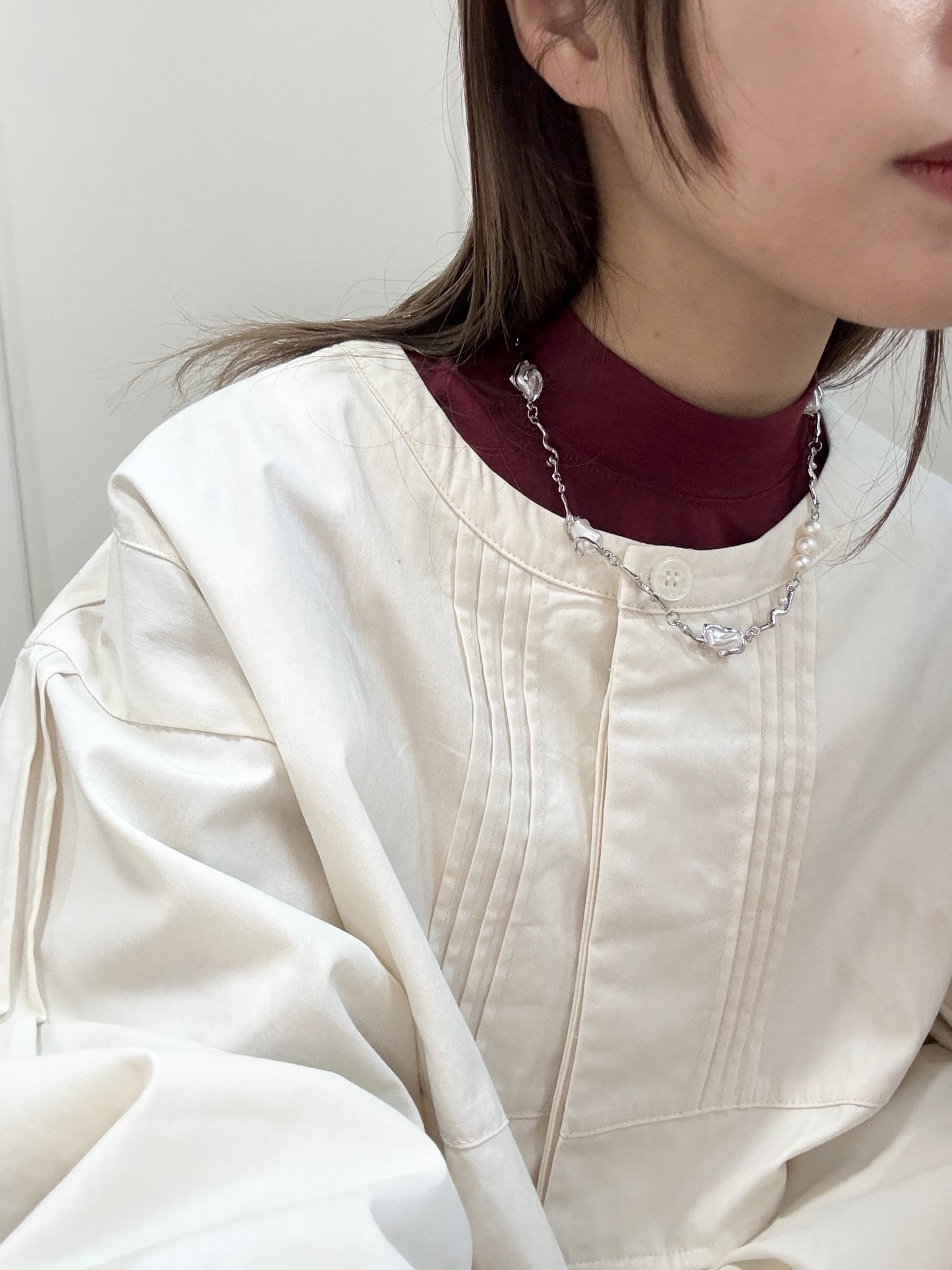 日系感珍珠扭扭頸鏈