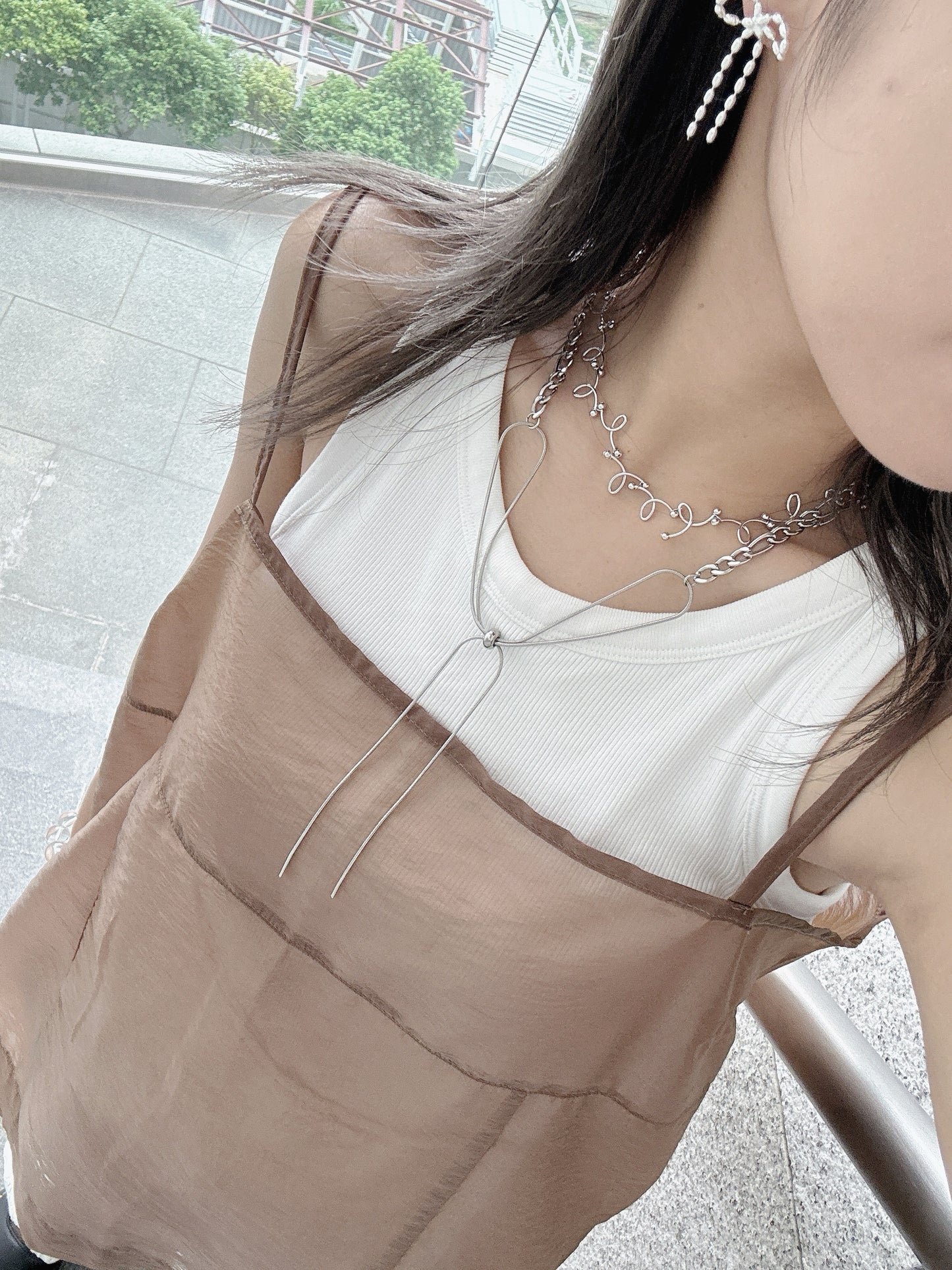 推★可調節的蝴蝶結頸鏈