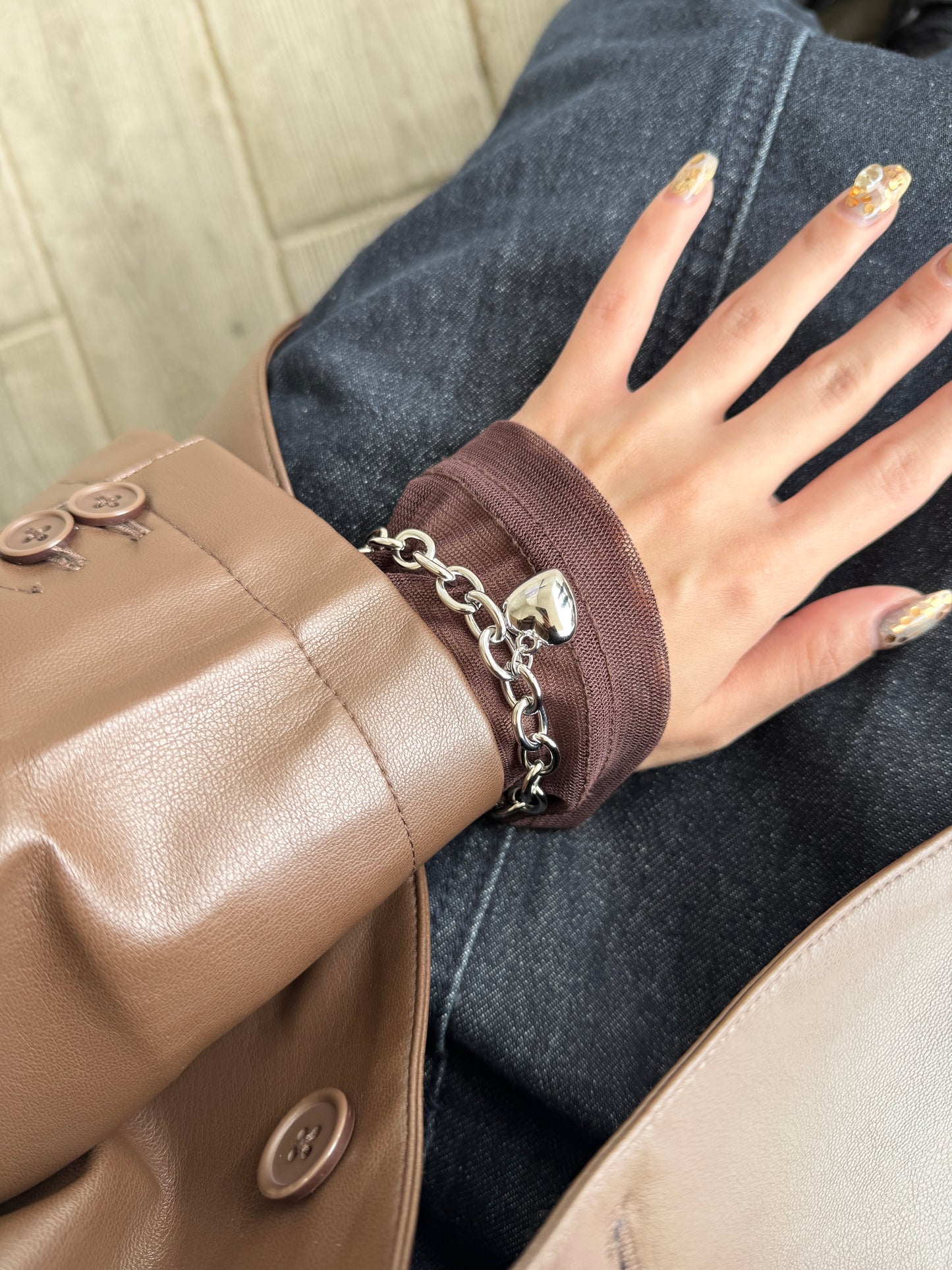 精緻八字扣心心手鏈