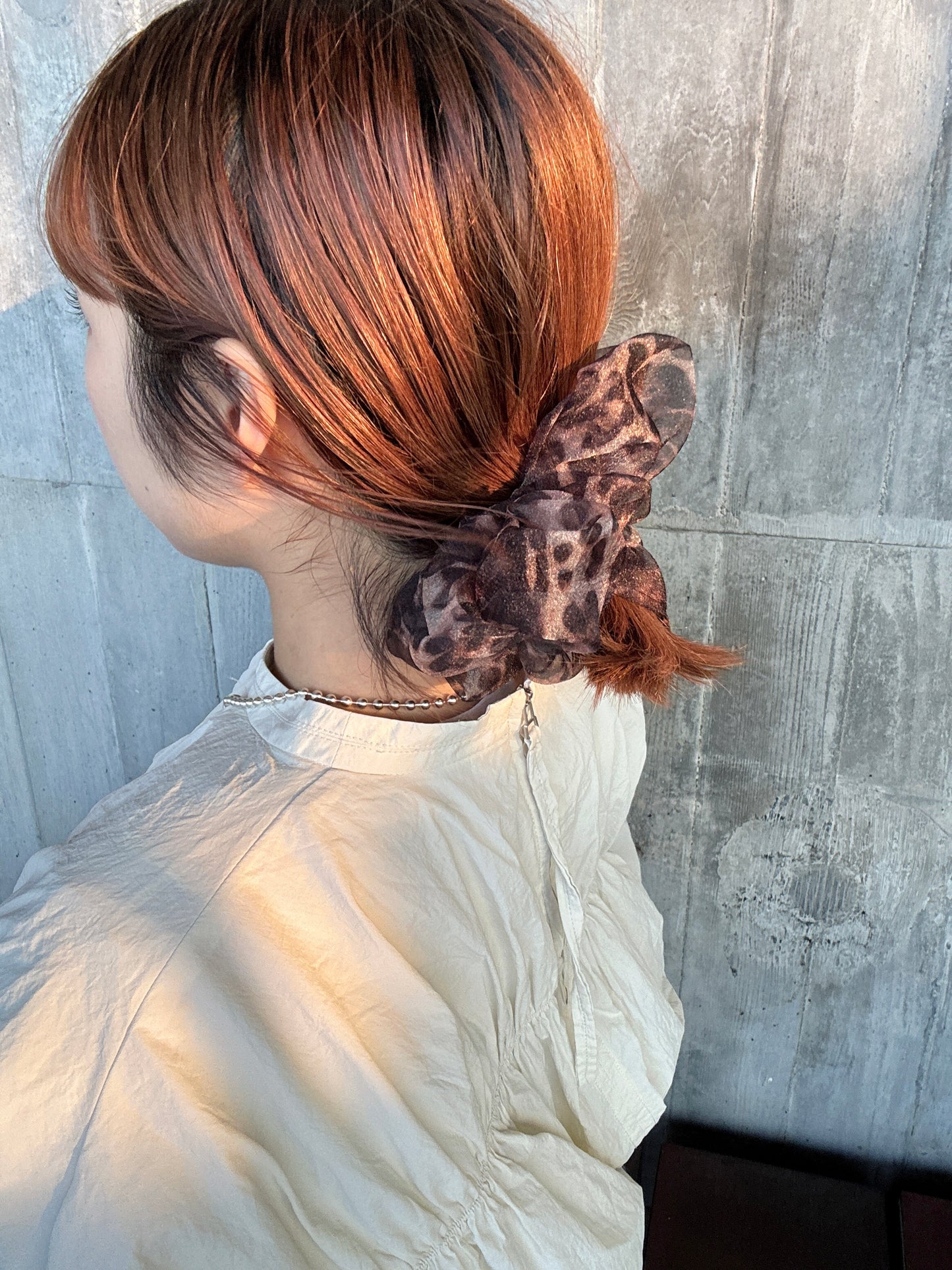 型格紗紗豹紋髮圈