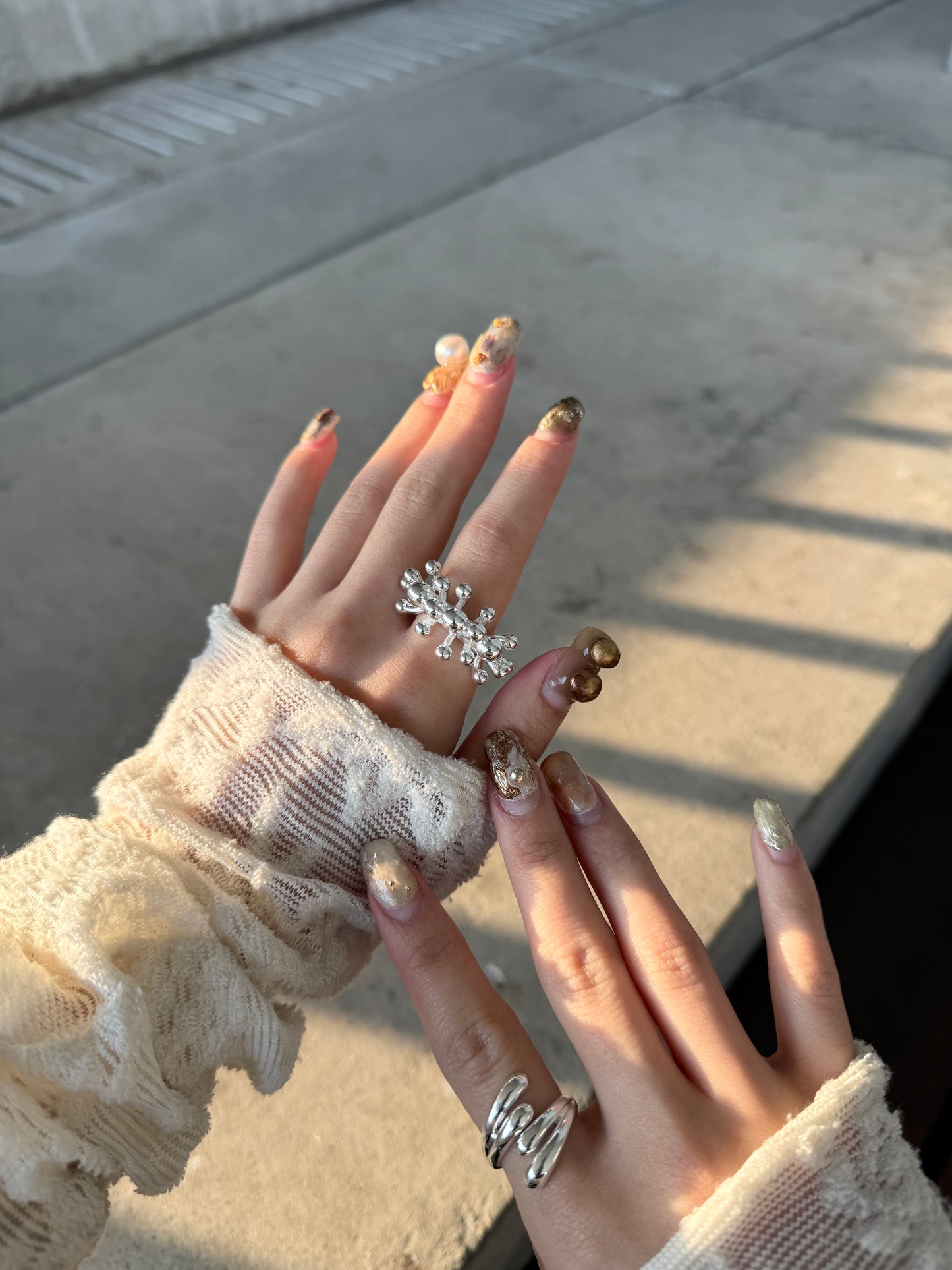 點點橫條開口RING