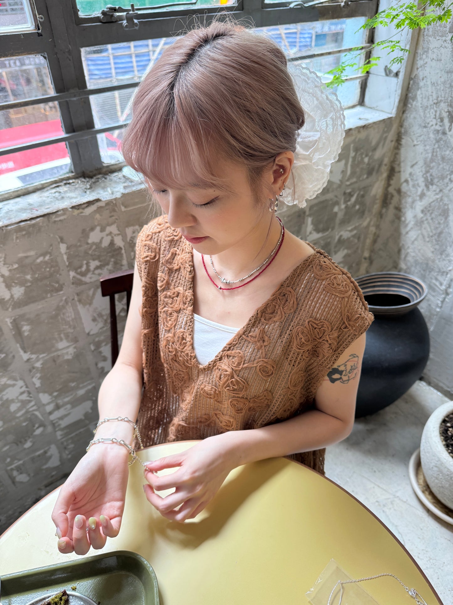 自留♡ʾʾ超百撘紅珠珠幼頸鏈