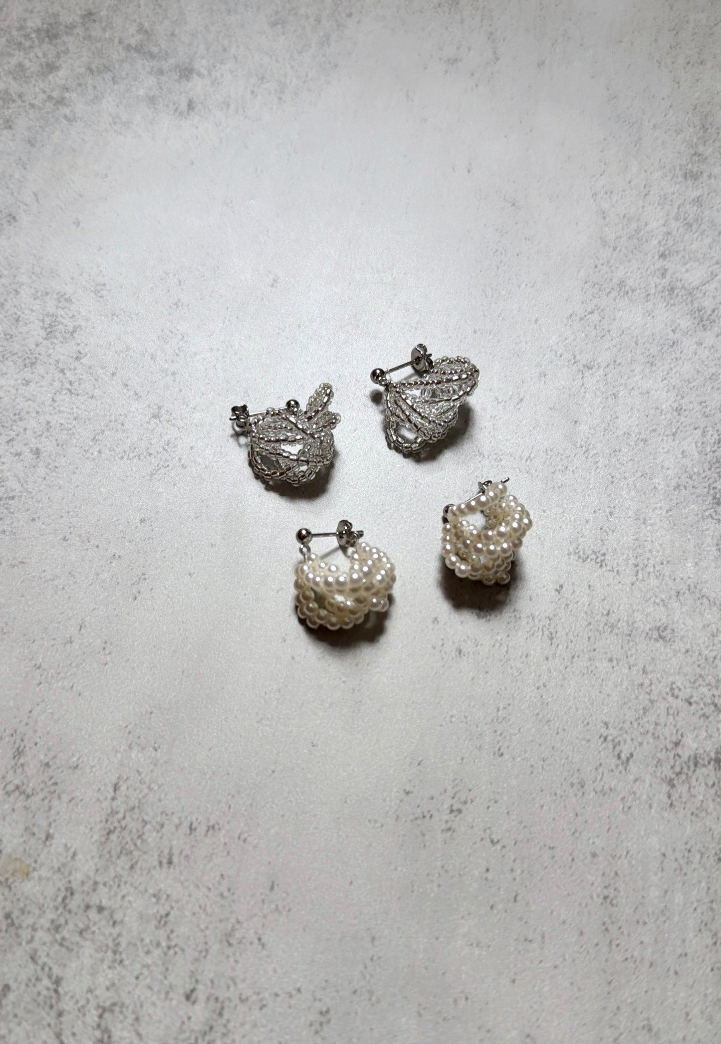 Model pick 氣質感細珠珠重疊耳環