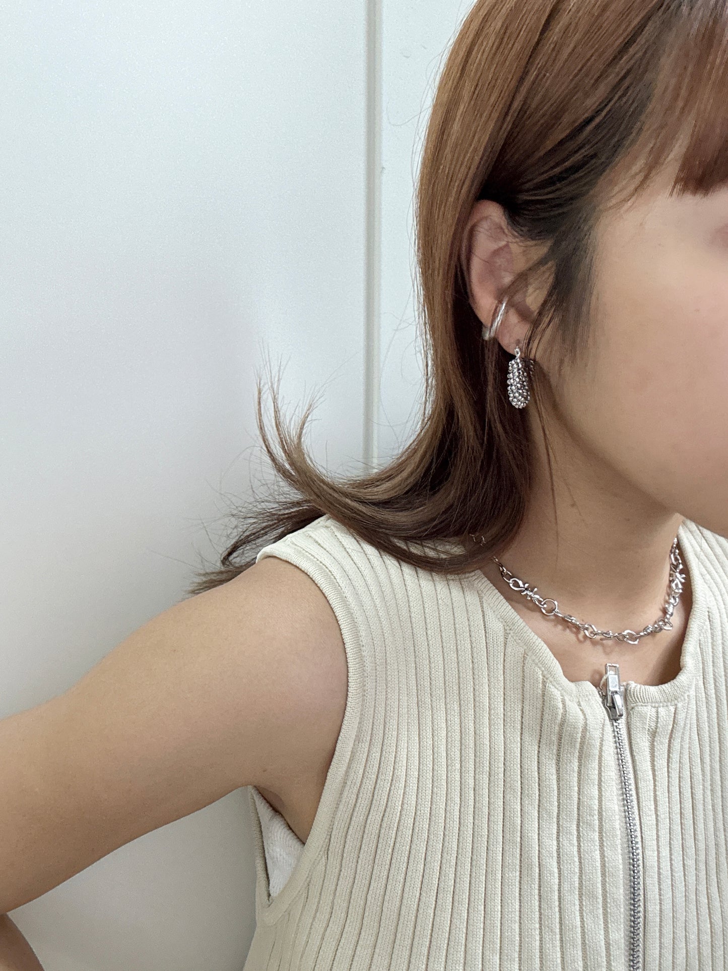 霧面水滴感不規則EARCUFF