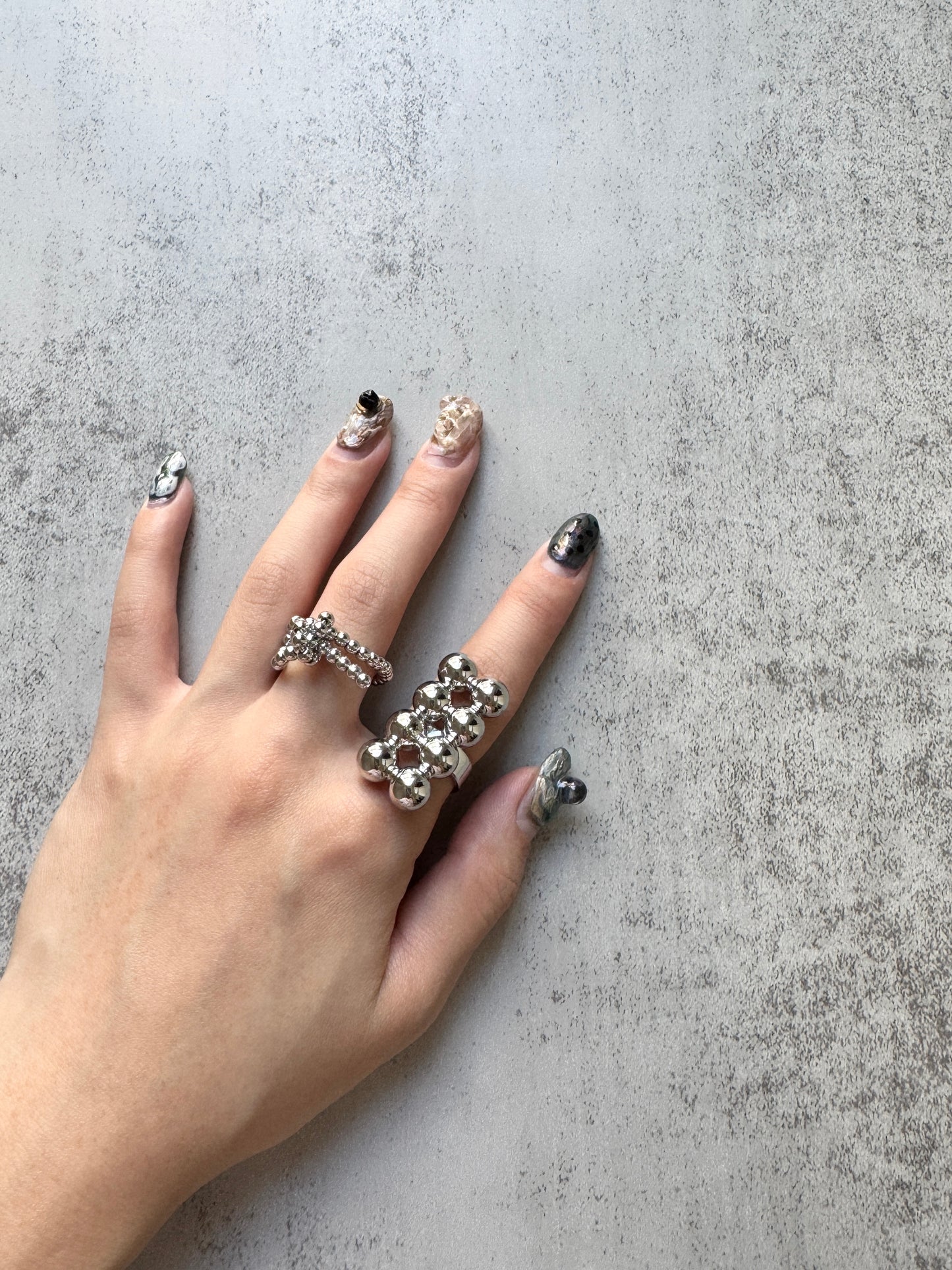 日系！長珠珠開口RING