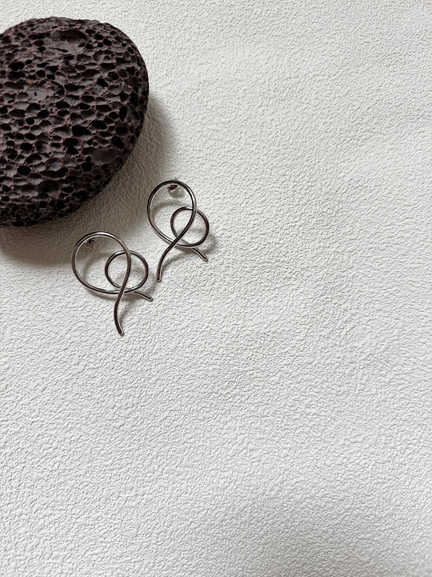 雙重疊圈圈耳環～