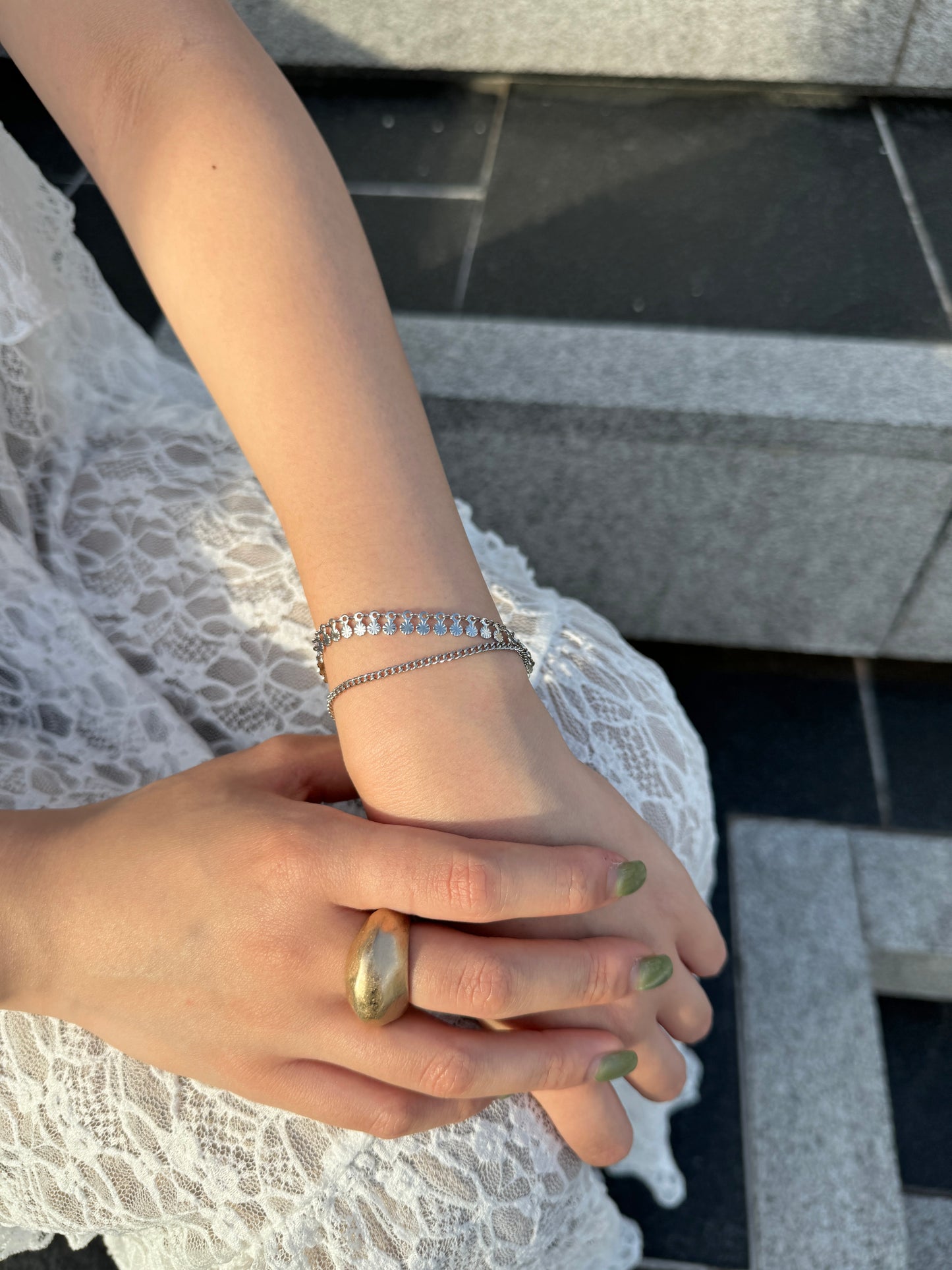 迷你小花層次手鏈