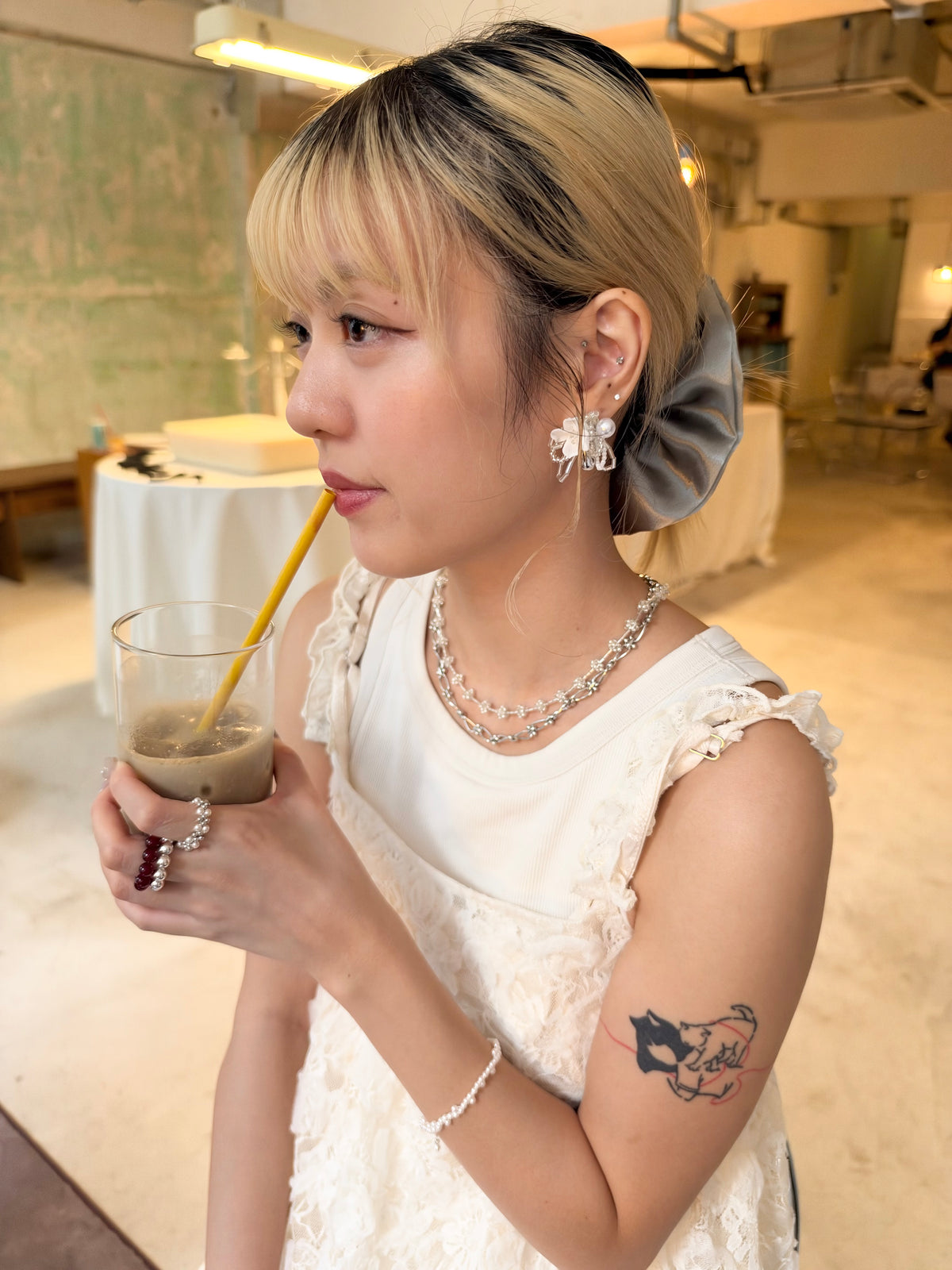 氣質緞面RIBBON髮圈