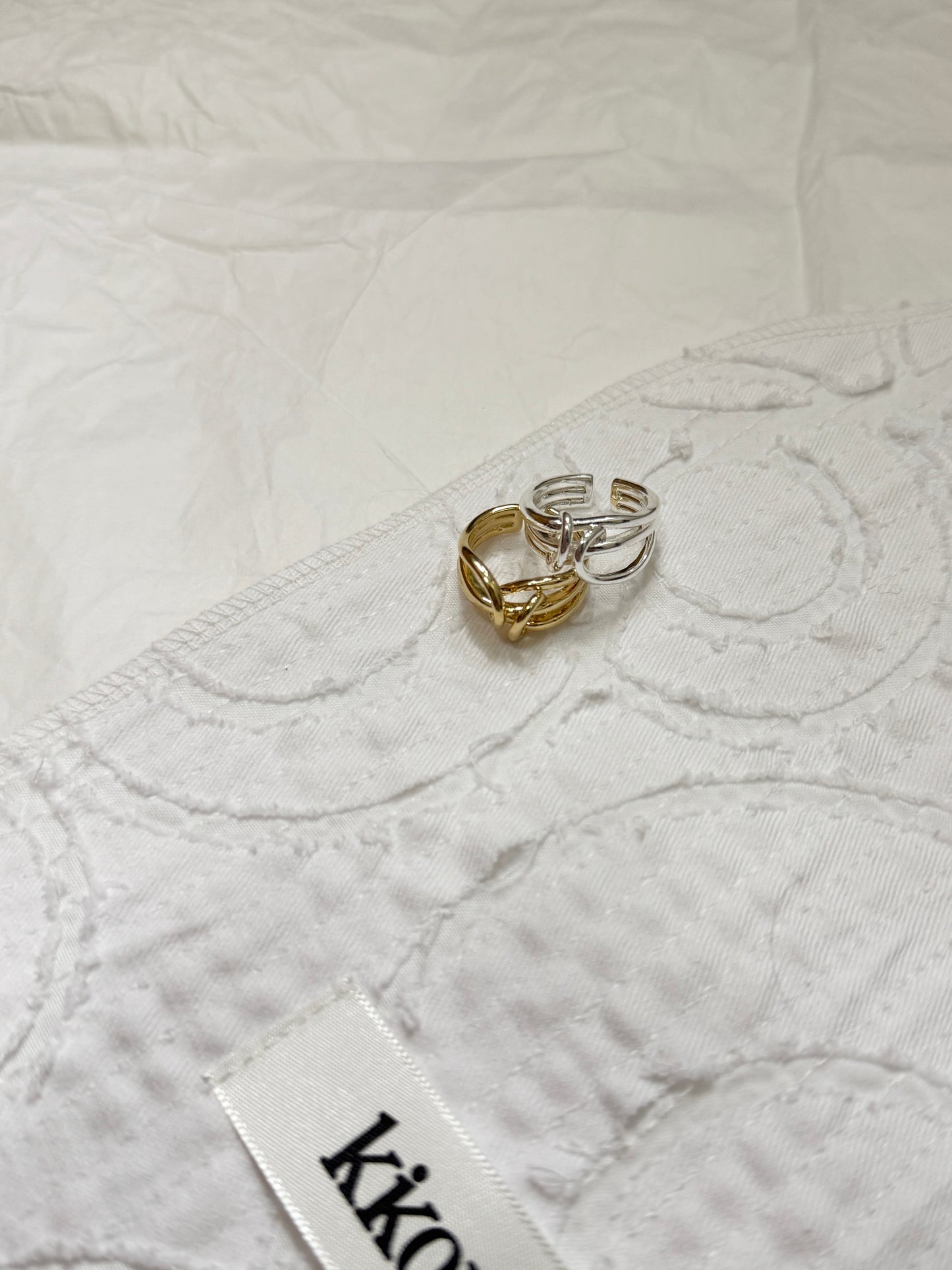 推！層次雙環扣戒指