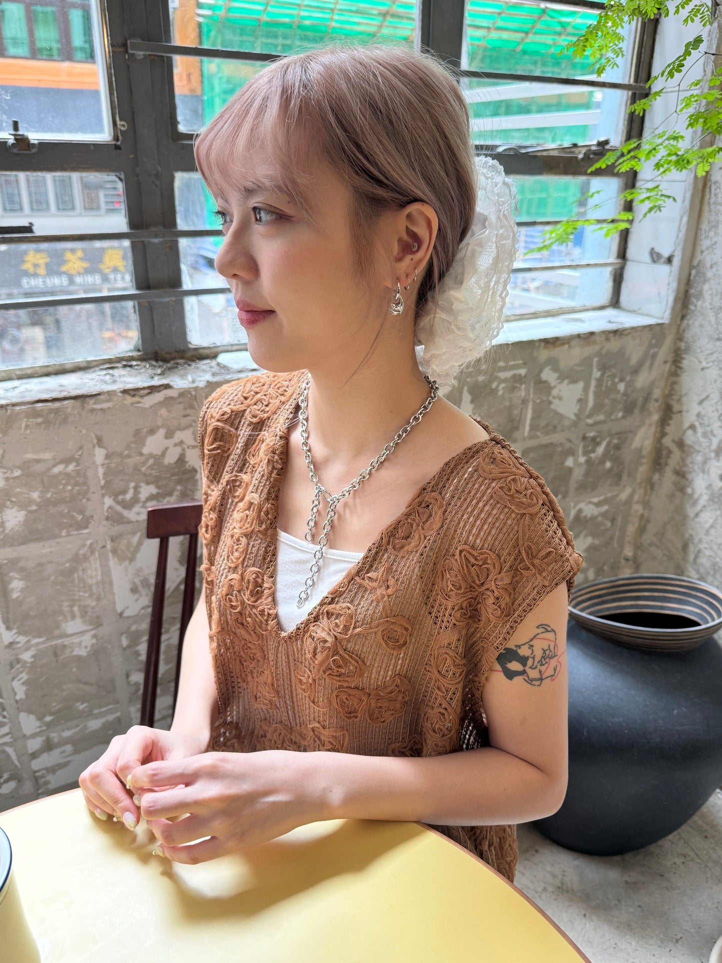 泡泡質感LACE大方形髮圈