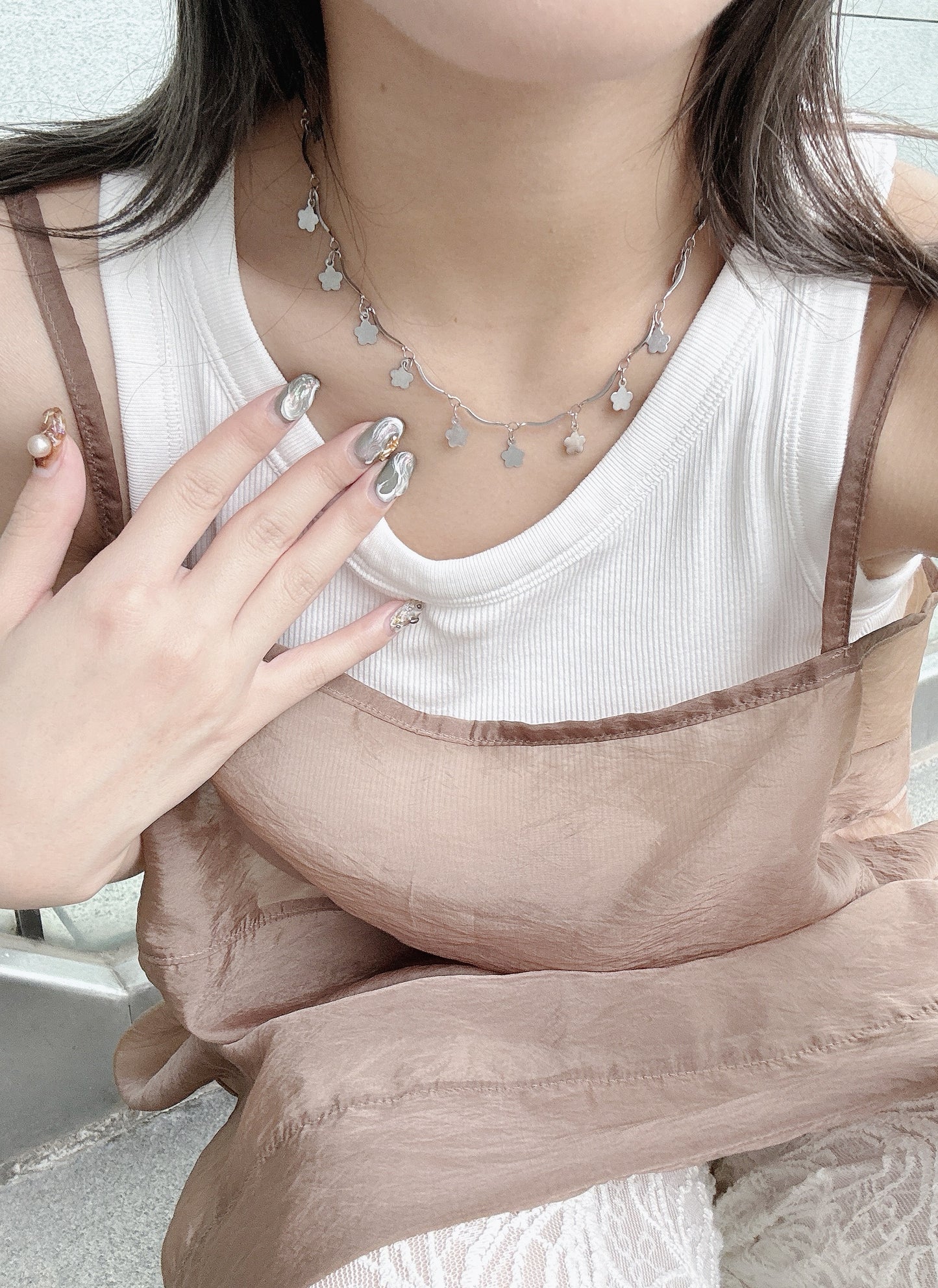 MUST HAVE! 花花/星星波浪幼頸鏈