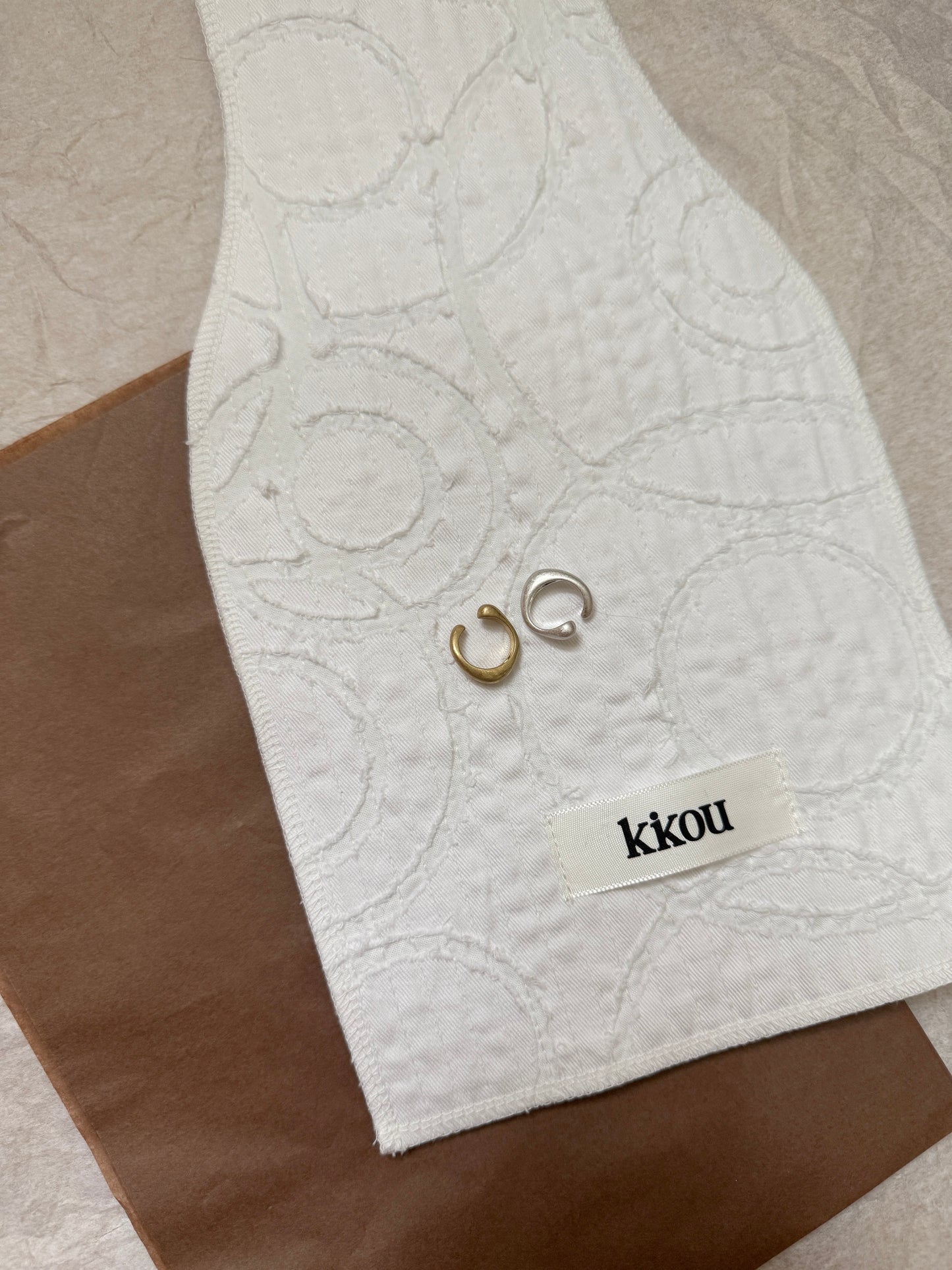 霧面水滴感不規則EARCUFF