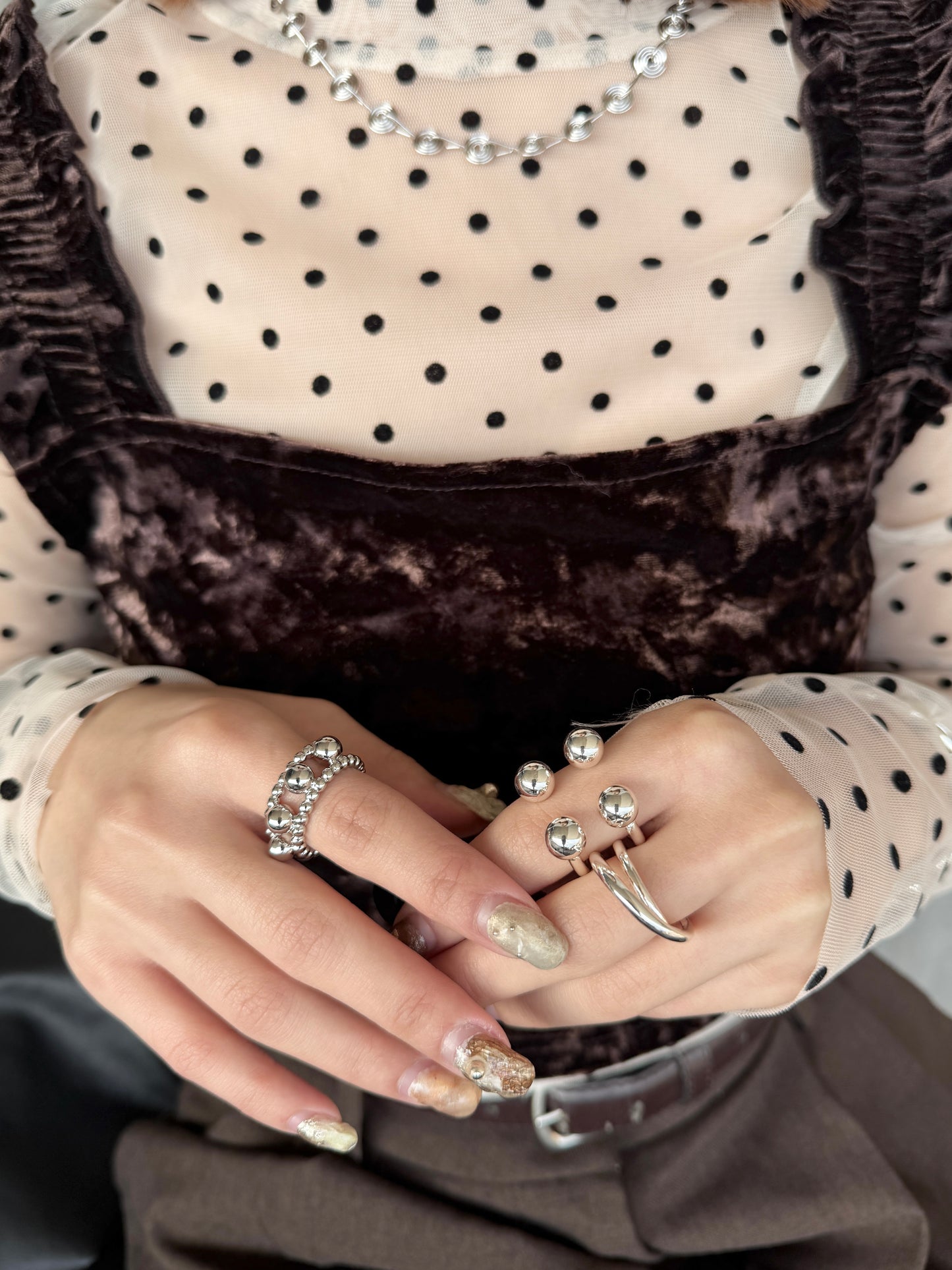 必買！！波波空框型開口RING