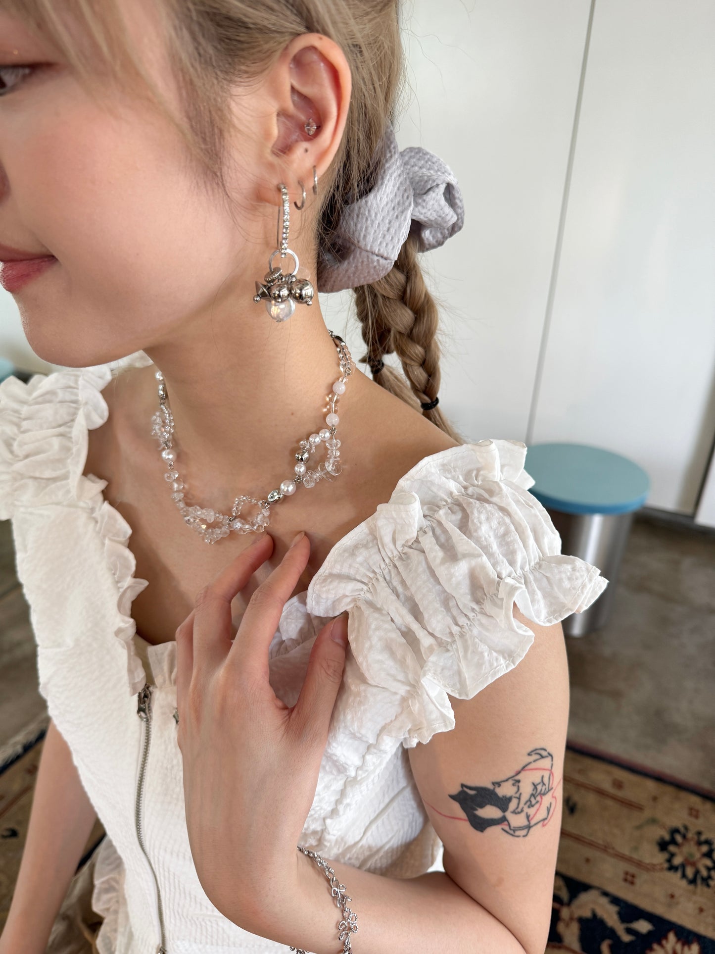超仙♡₊⁺混珠珠透明感頸鏈