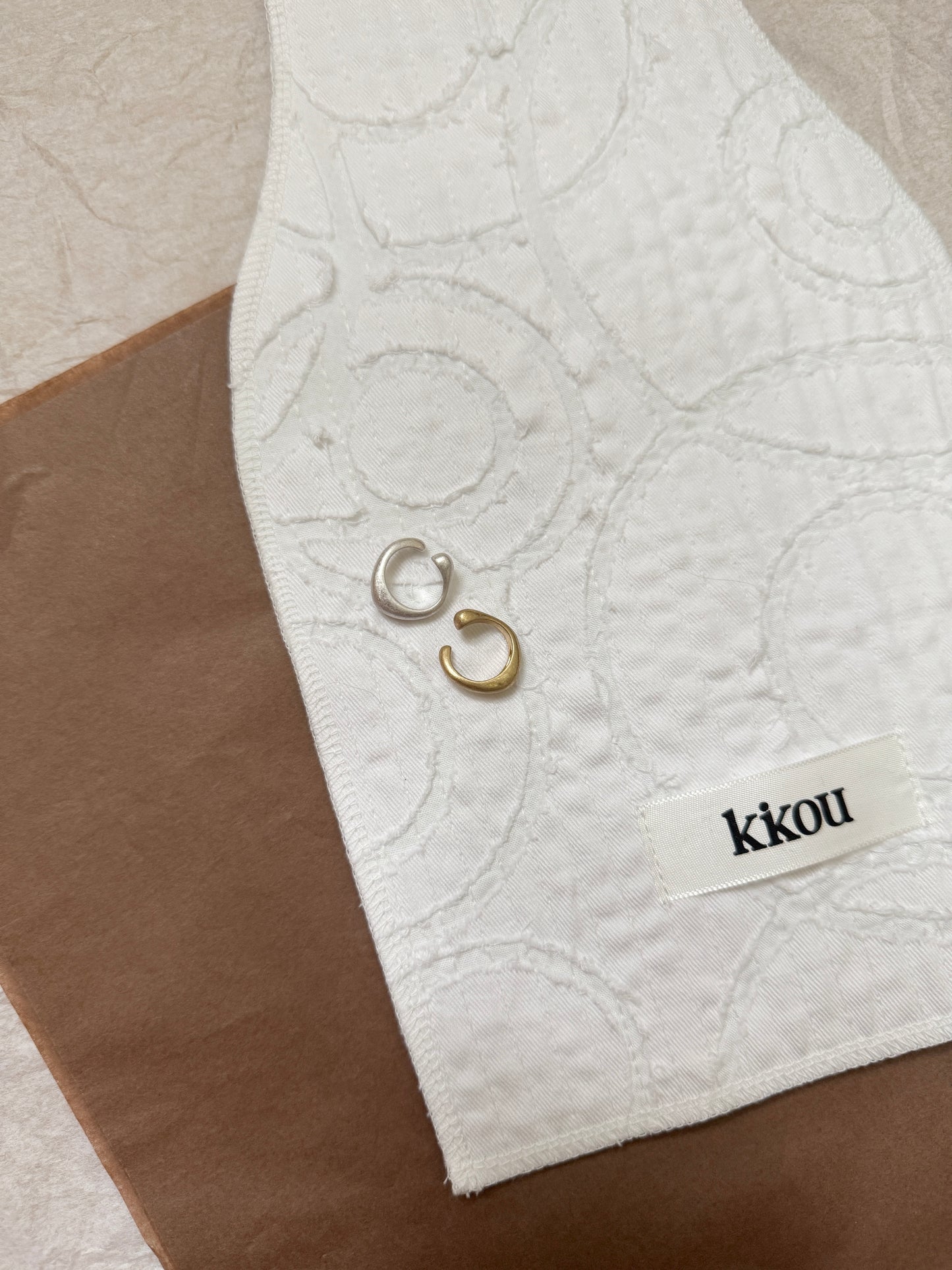 霧面水滴感不規則EARCUFF