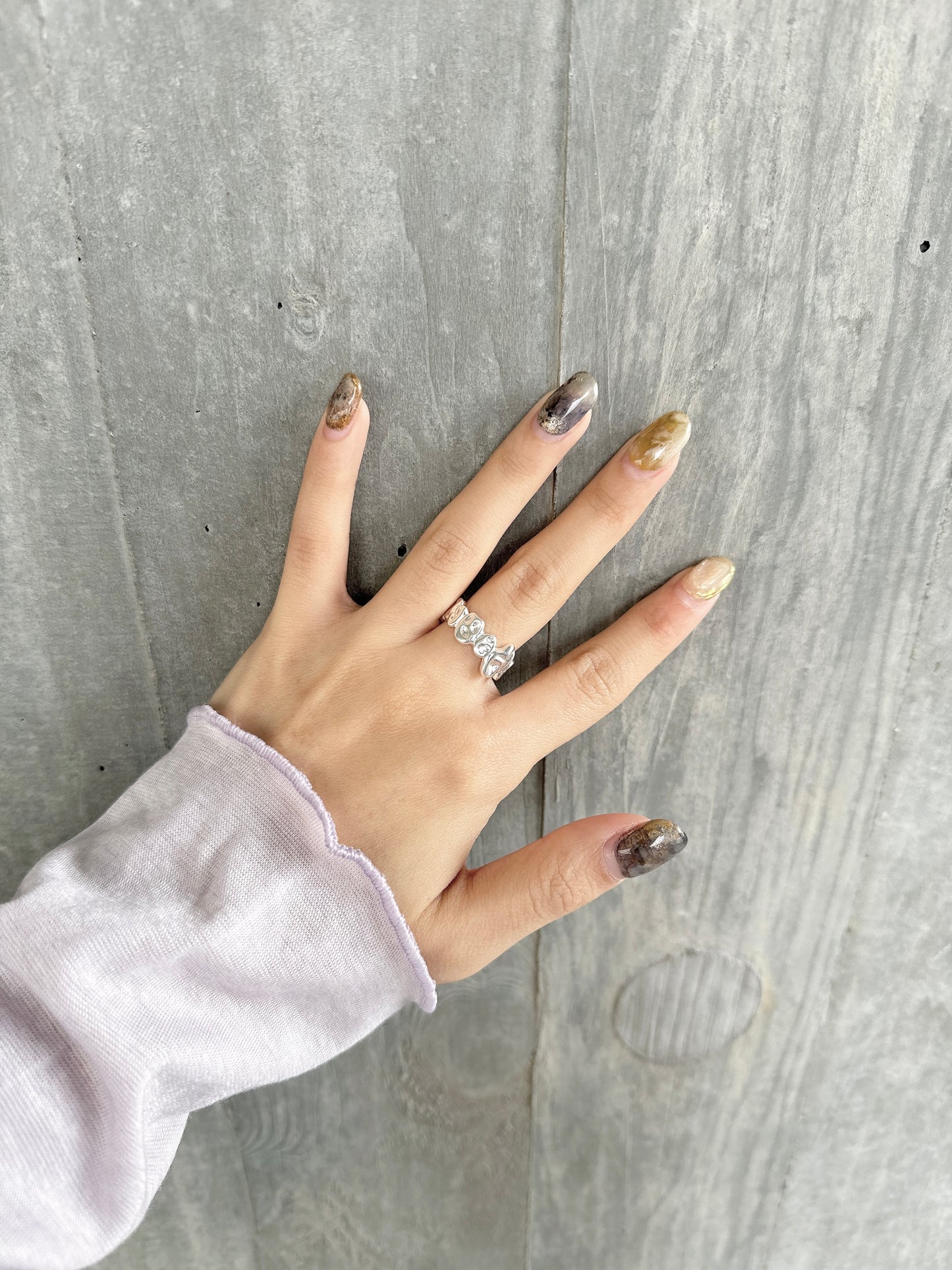 皺摺豆豆開口RING