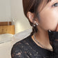 不規則倒U形小耳環