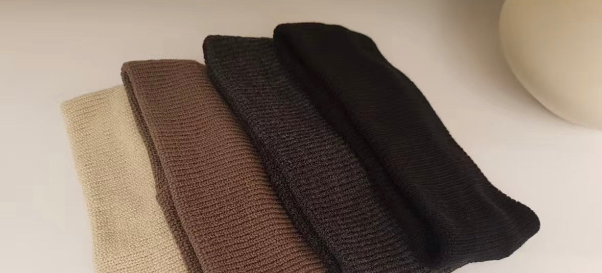 4色入～針織彈性粗髮帶