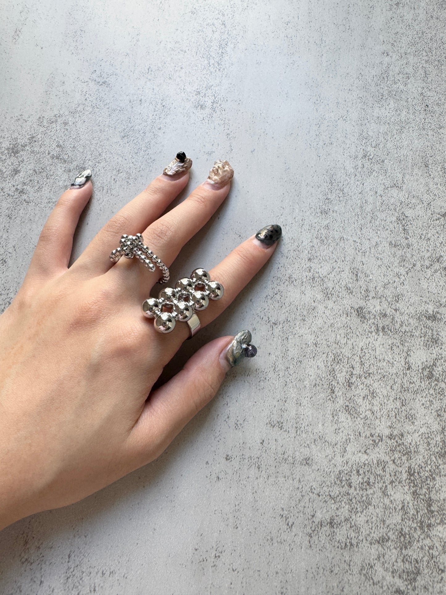 日系！長珠珠開口RING