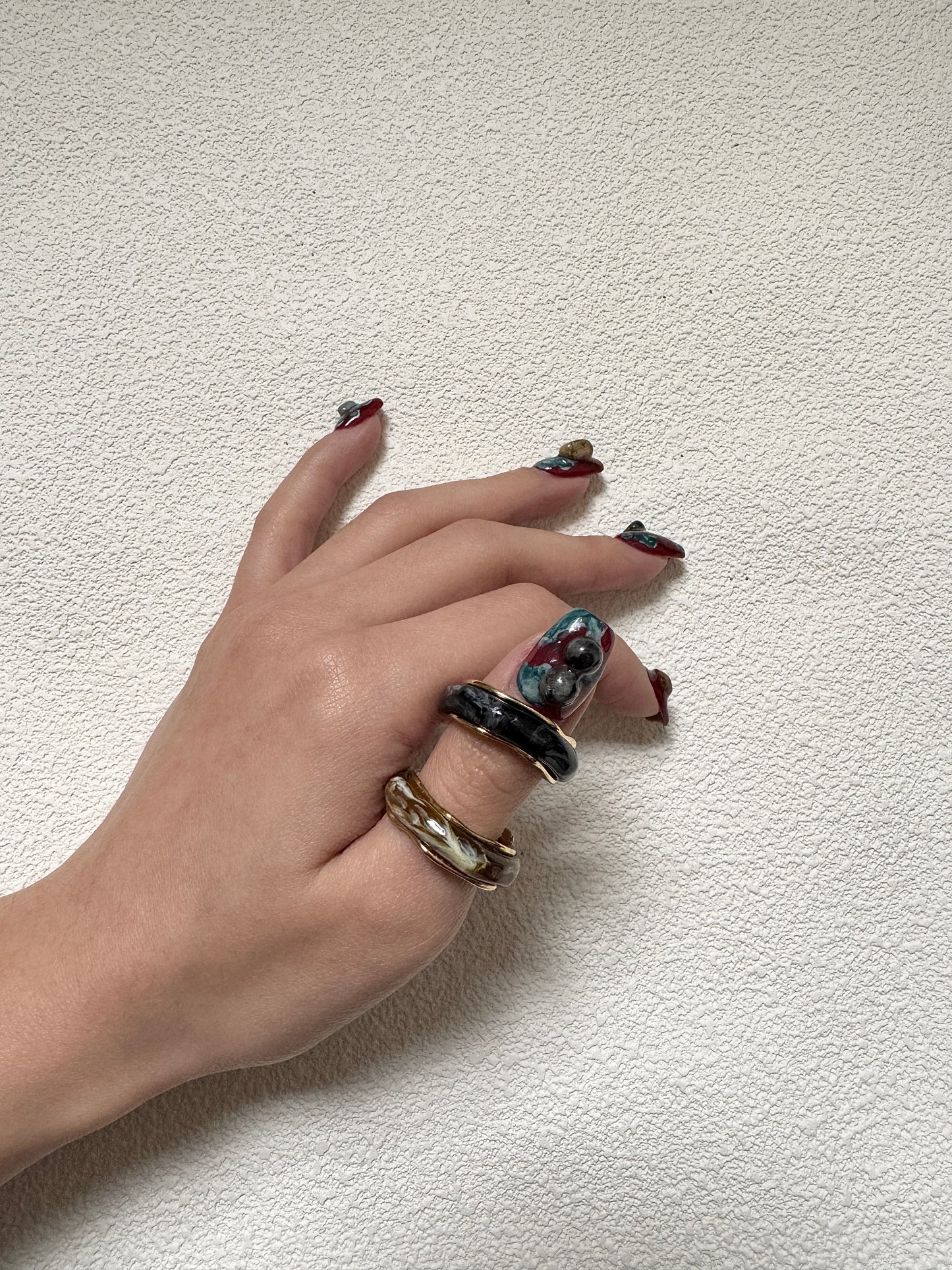 Vintage 暈染金邊RING