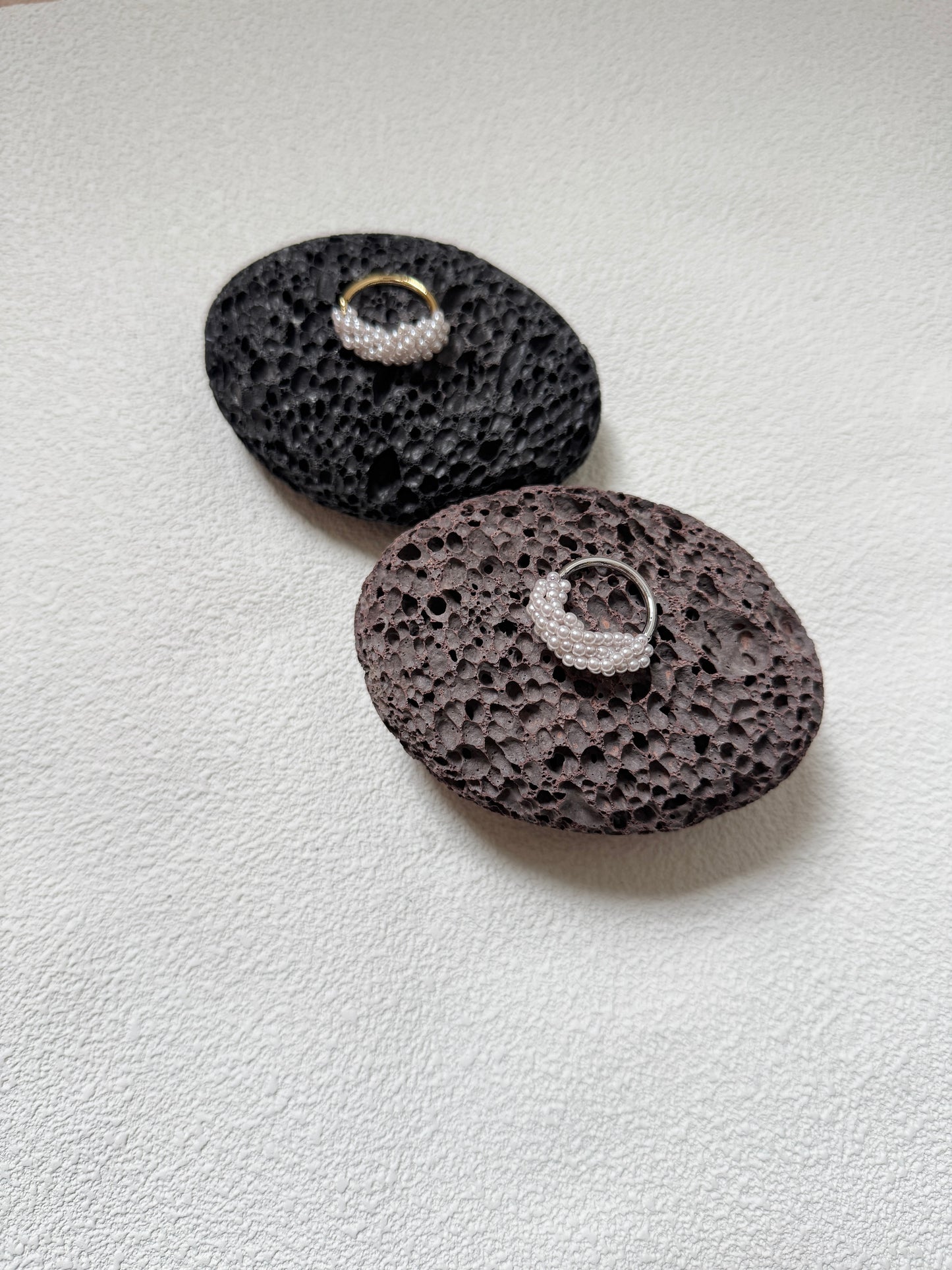 堆堆珍珠拼金屬RING