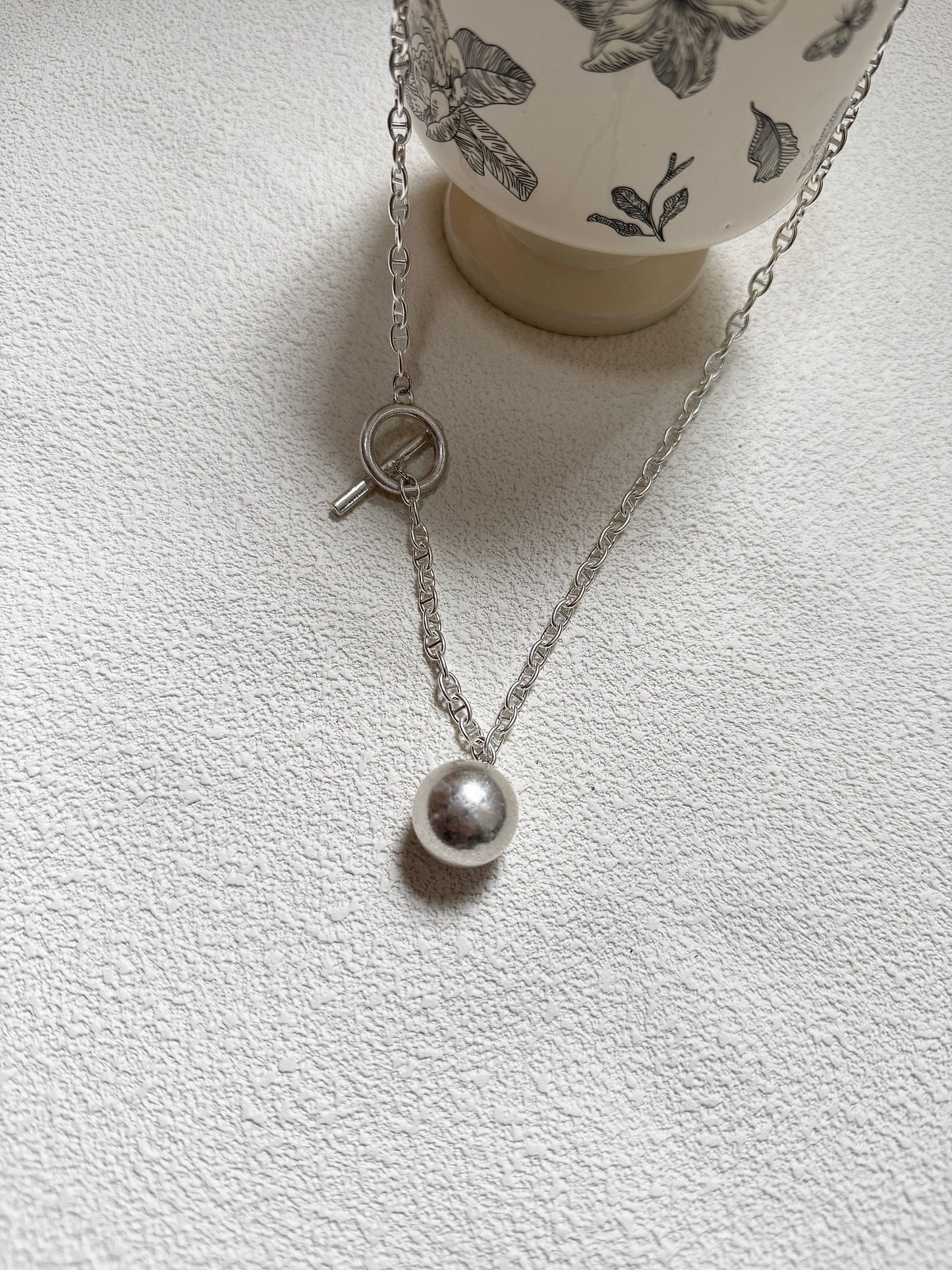 霧面BALL BALL豬鼻扣扣頸鏈