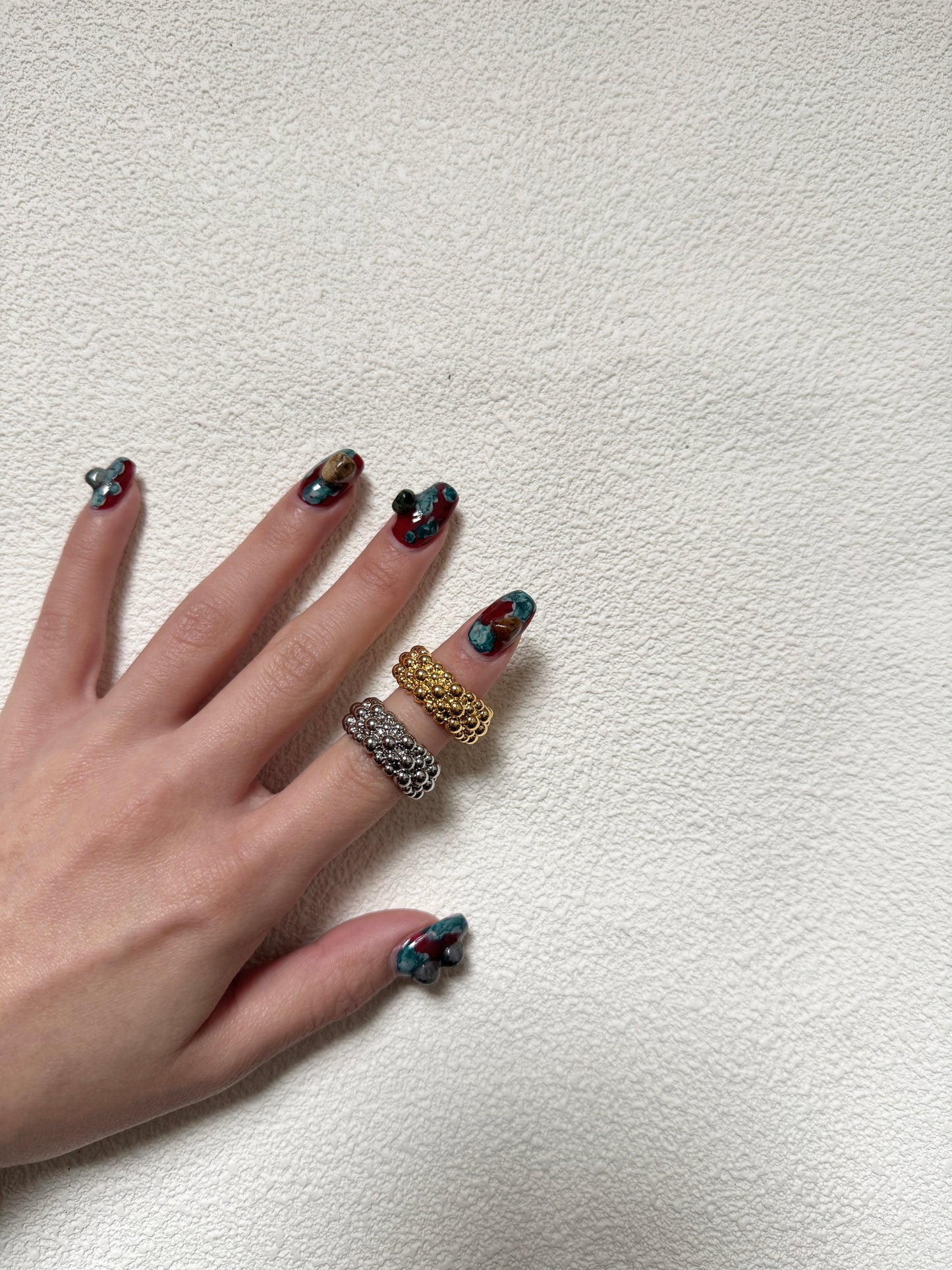 凹凸珠珠開口RING