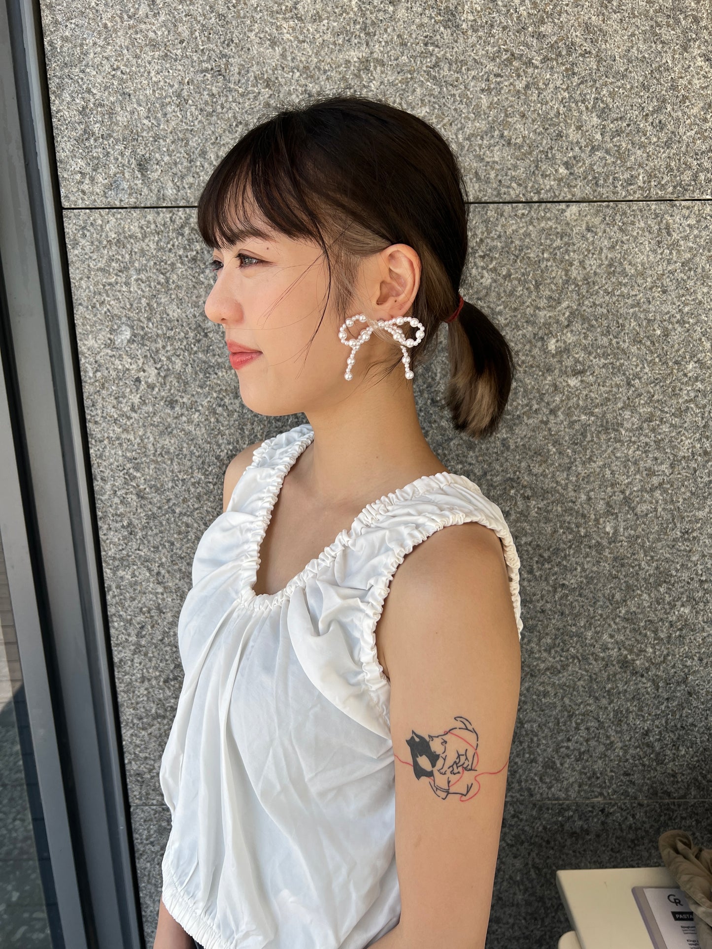 氣質大蝴蝶珍珠耳環