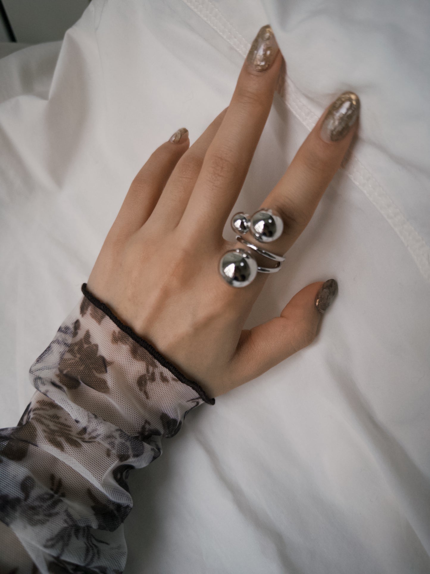 必買～質感大小拼BALLBALL RING