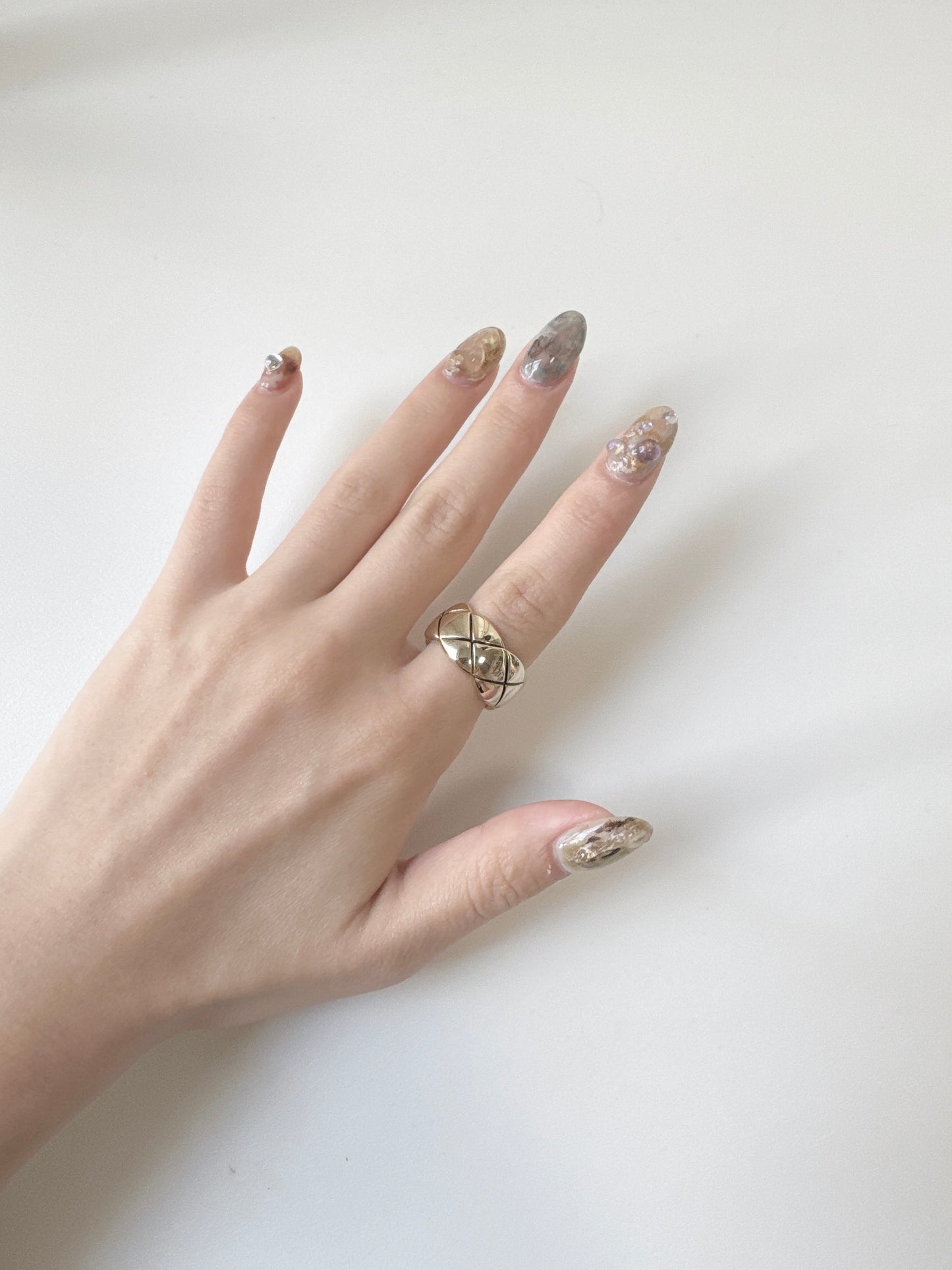 自留款！菱格波浪邊RING