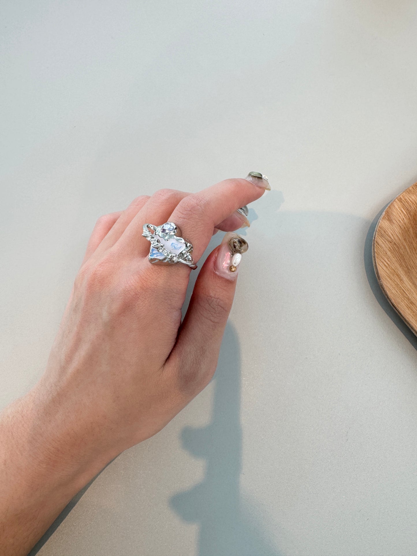 必買！可調Size 星球幻彩心形RING