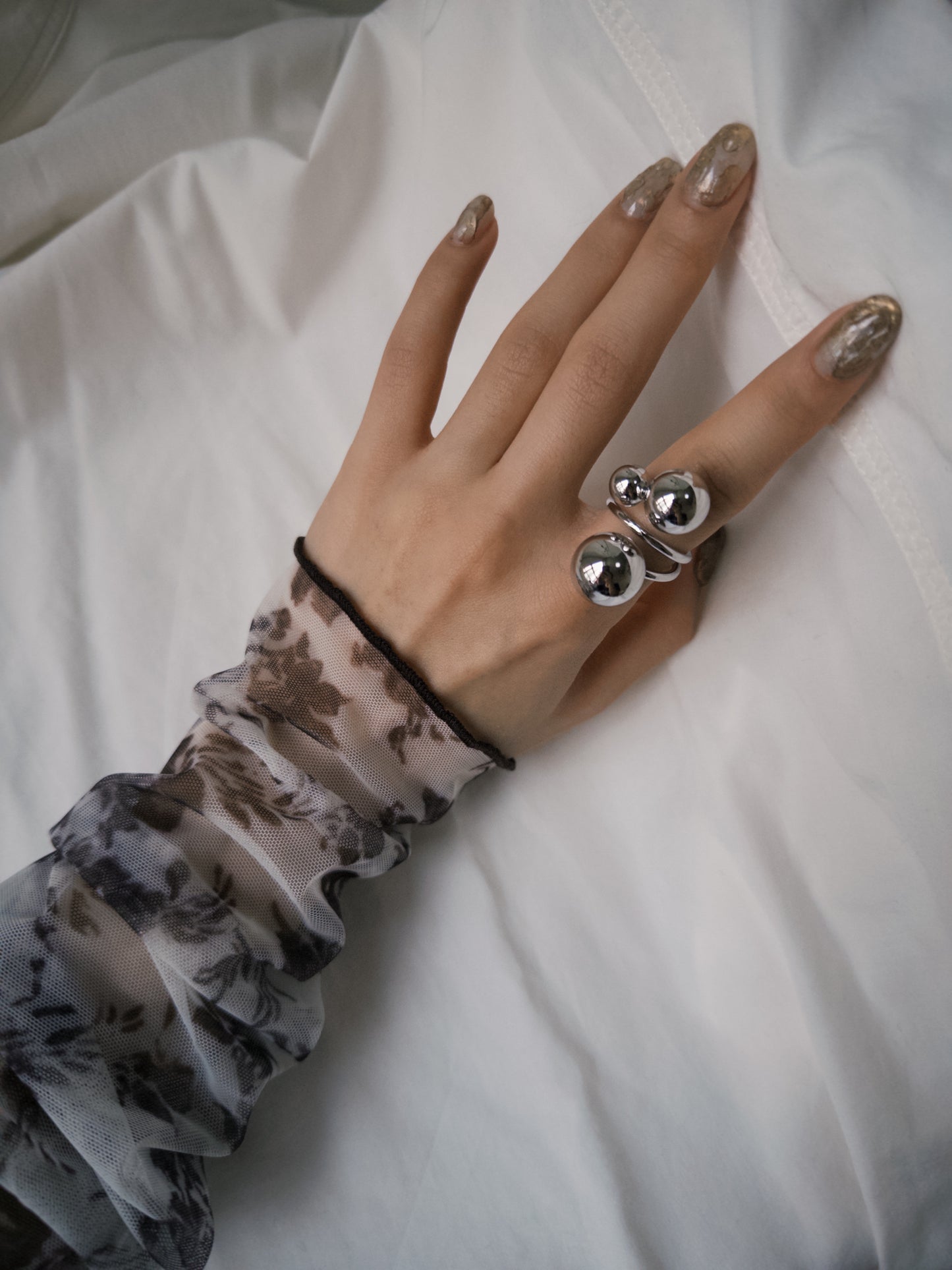 必買～質感大小拼BALLBALL RING