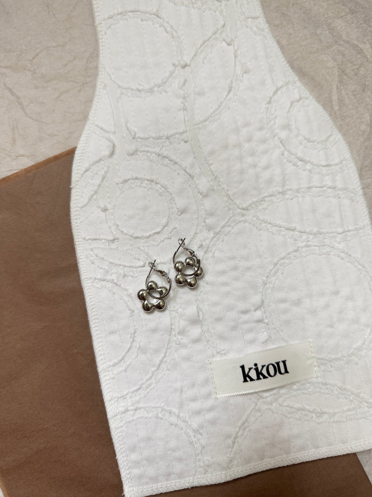 花形圓扣扣EARRING