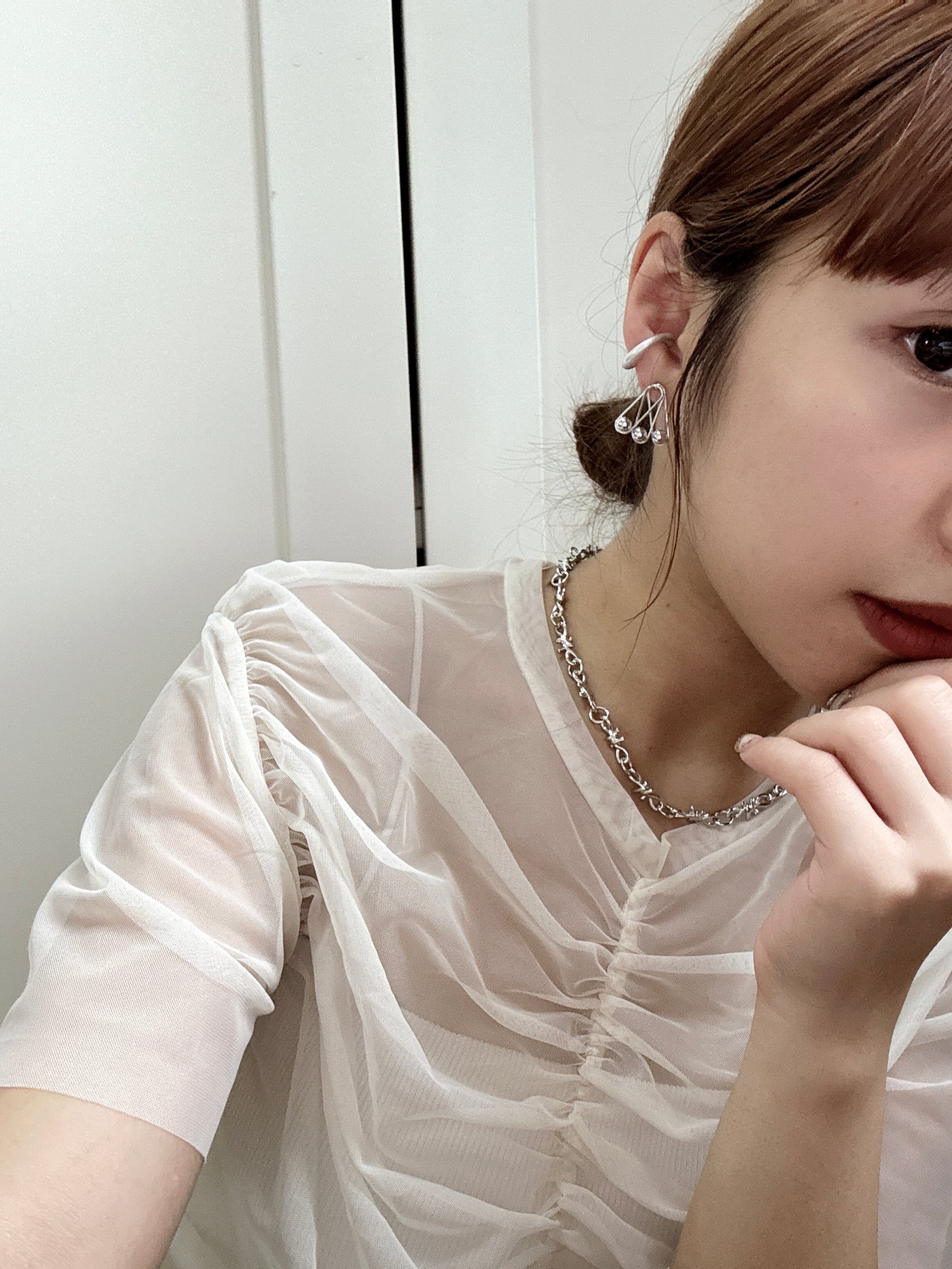 霧面水滴感不規則EARCUFF