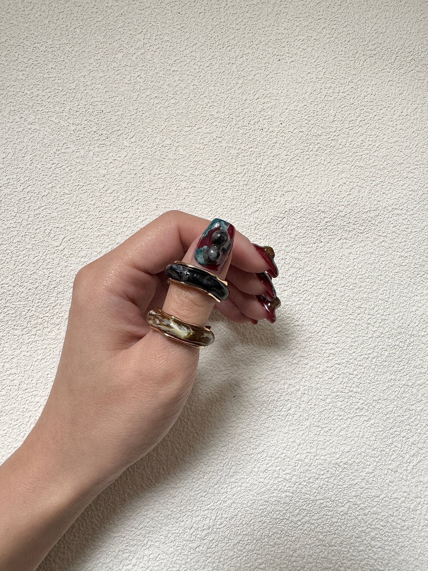 Vintage 暈染金邊RING