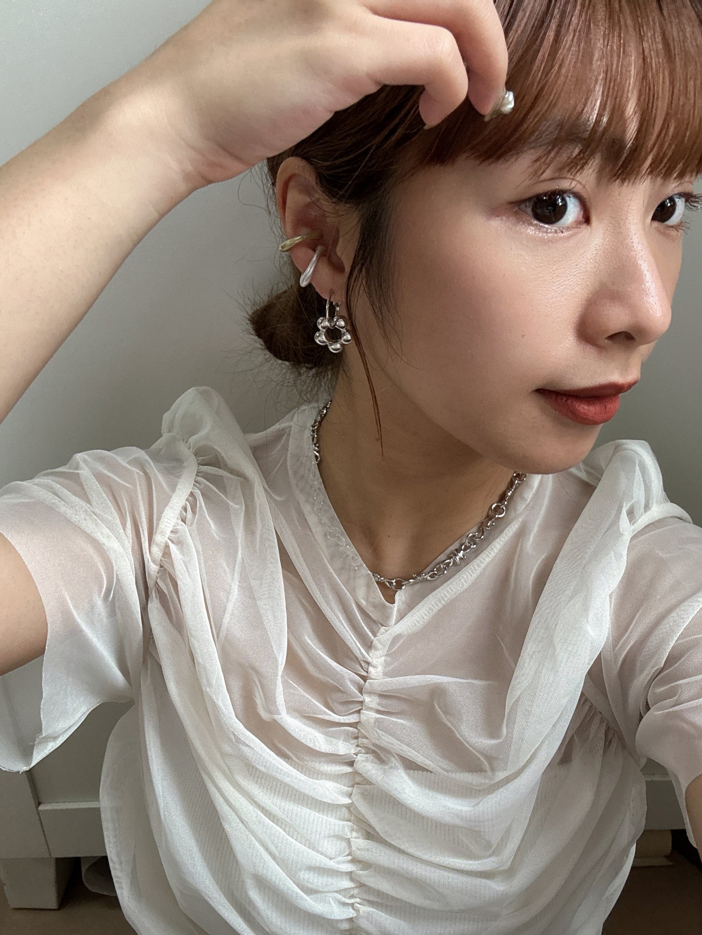 霧面水滴感不規則EARCUFF