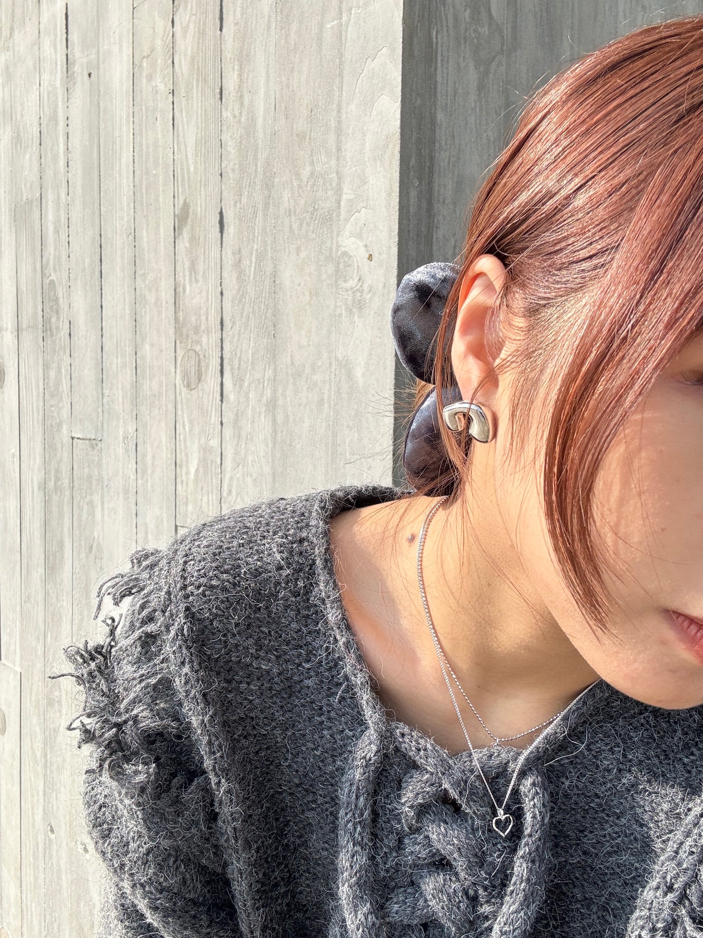 不規則倒U形小耳環