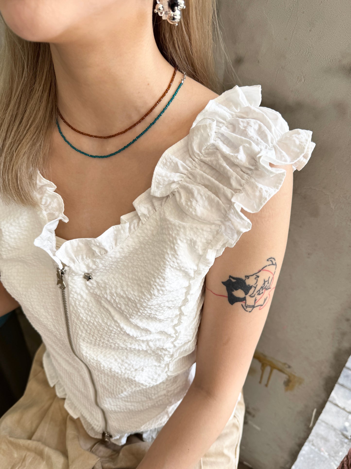 多色入！巨百撘細亮珠幼頸鏈