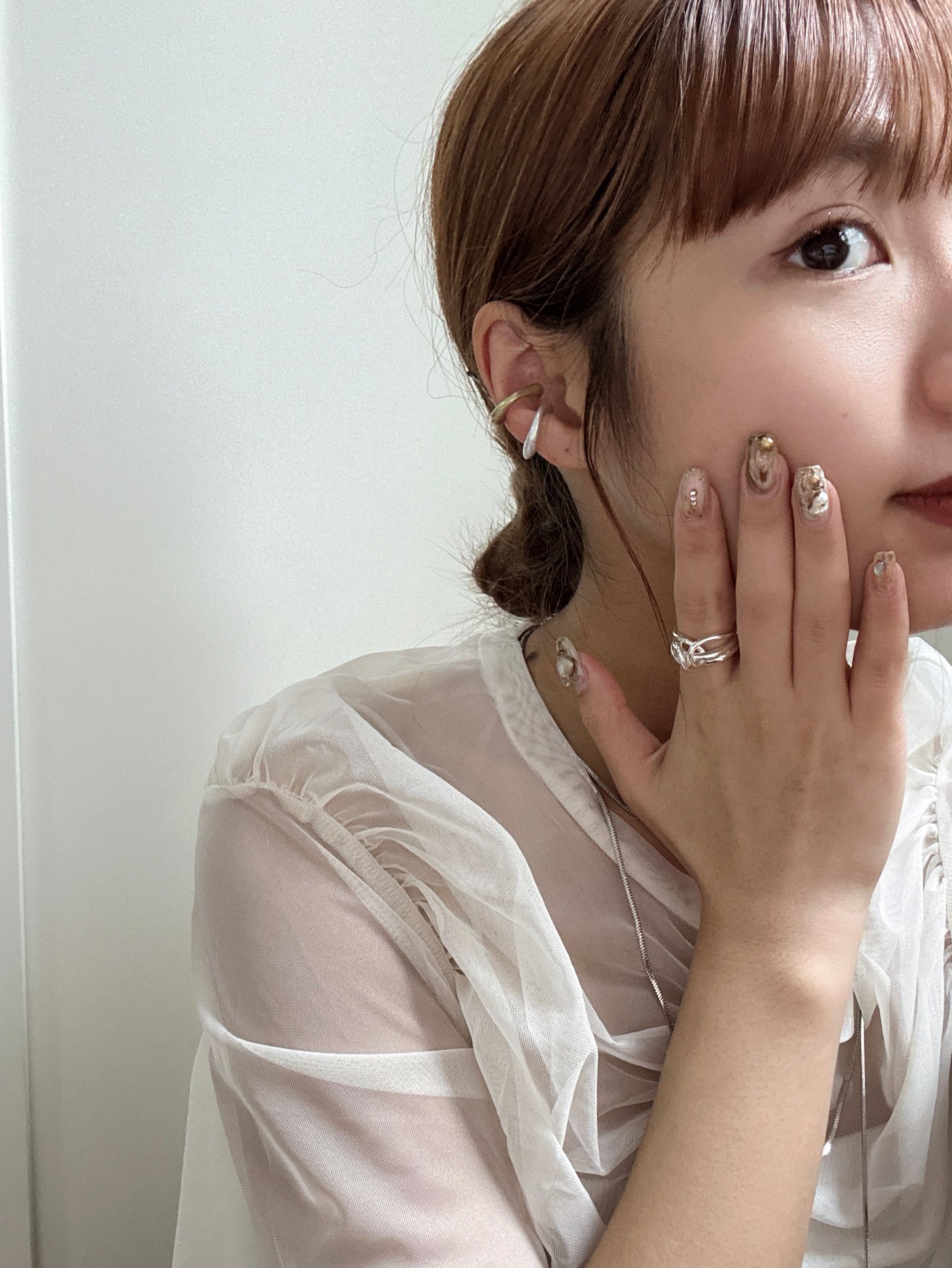 霧面水滴感不規則EARCUFF