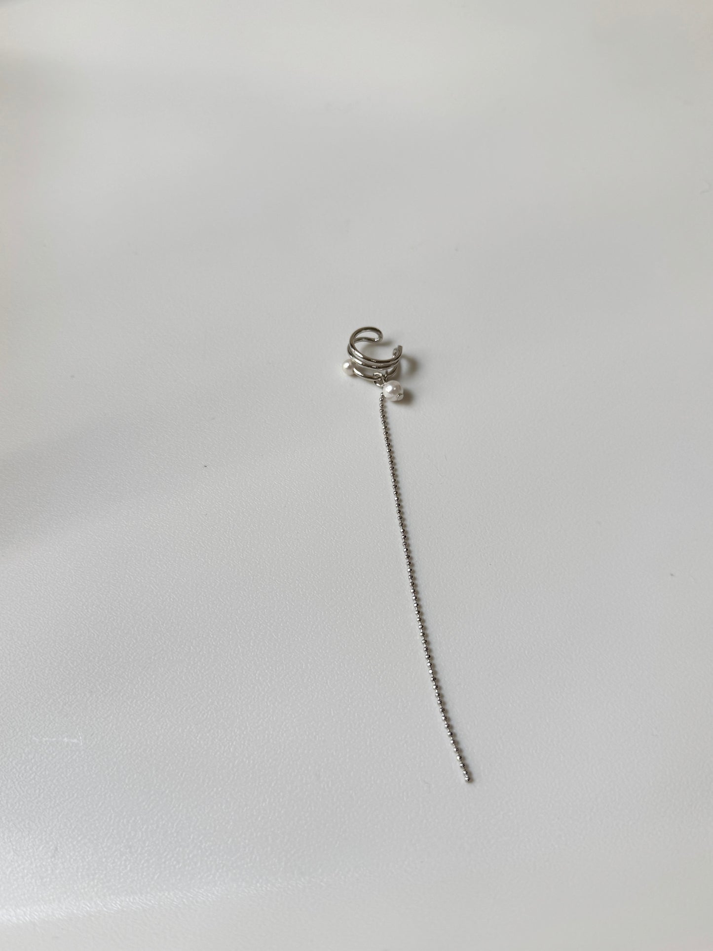 現貨⸜ ♡ ⸝層次扣扣珍珠吊鏈EARCUFF