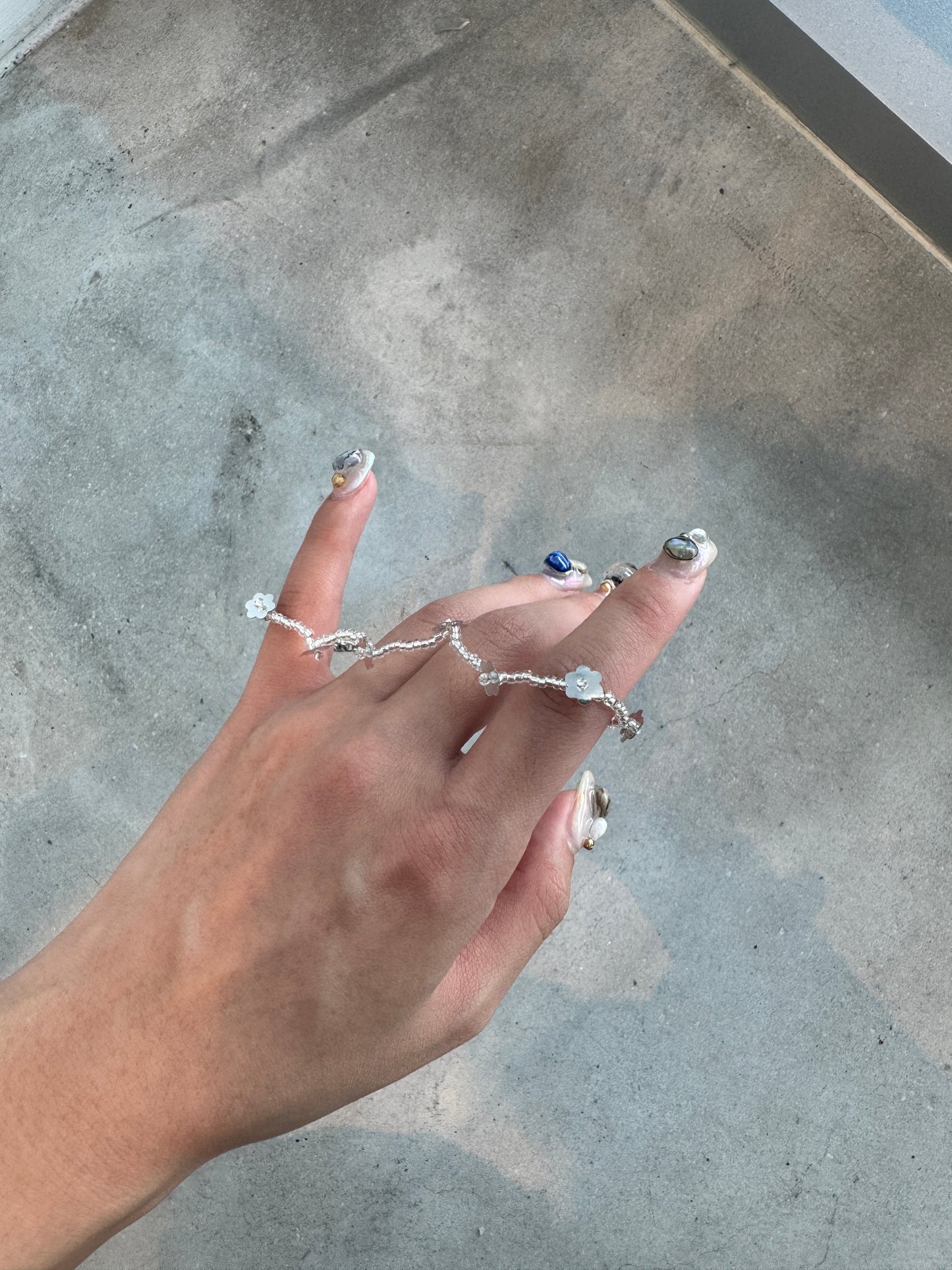 尖尖小花花珠仔手鏈❁⃘*.ﾟ