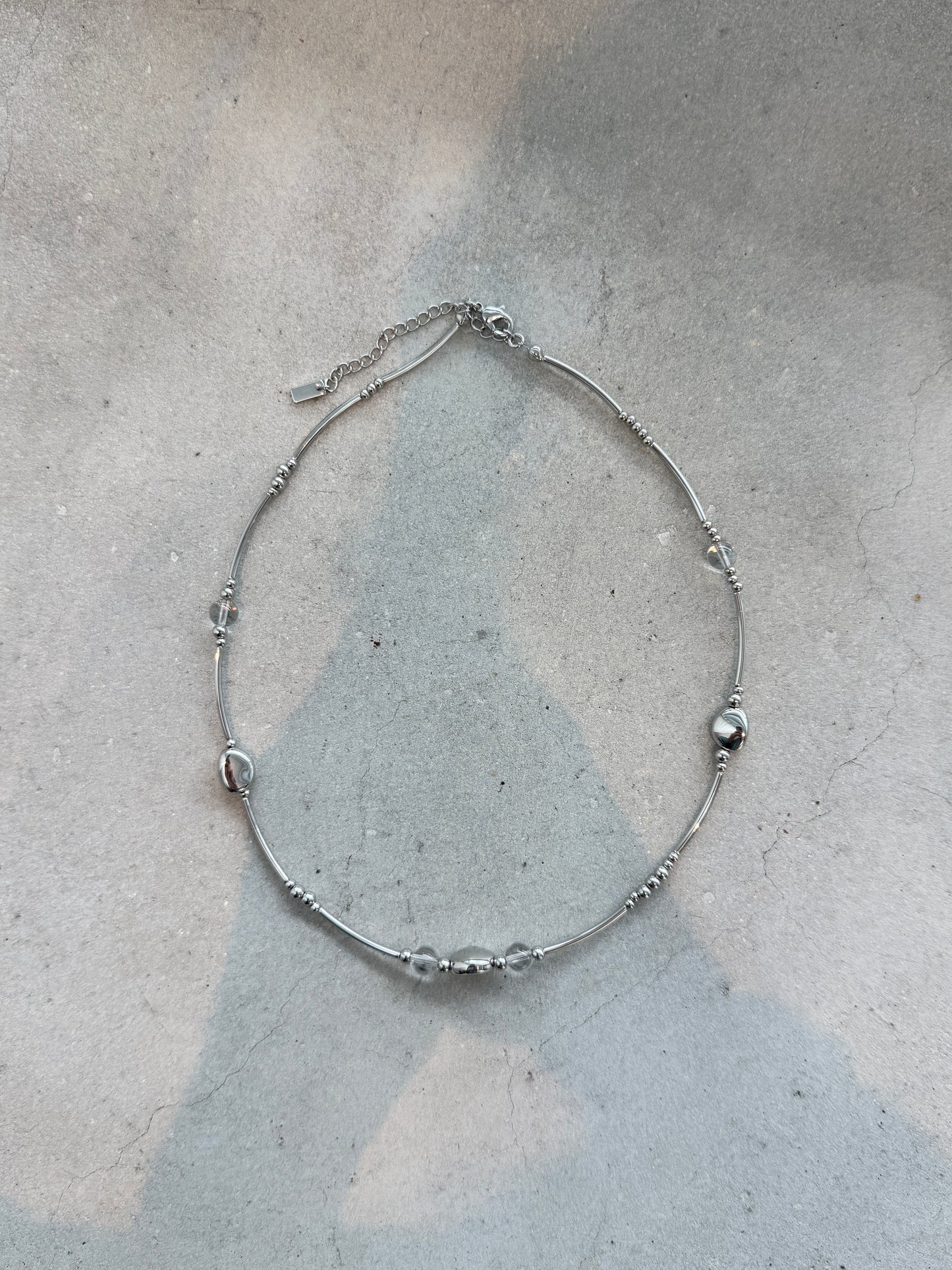 必買❤︎*˚兩用款小壓紋透明珠頸鏈/手鏈