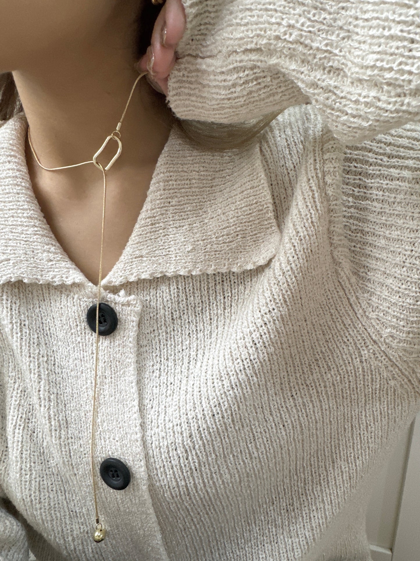 方框吊珠長頸鏈