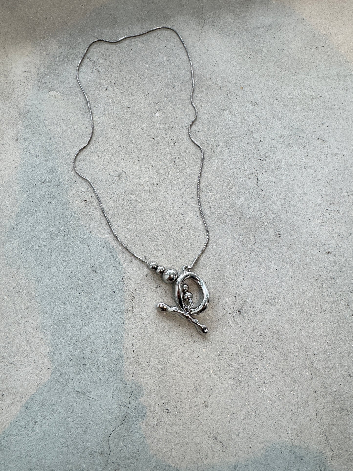 簡單感珠珠T扣頸鏈