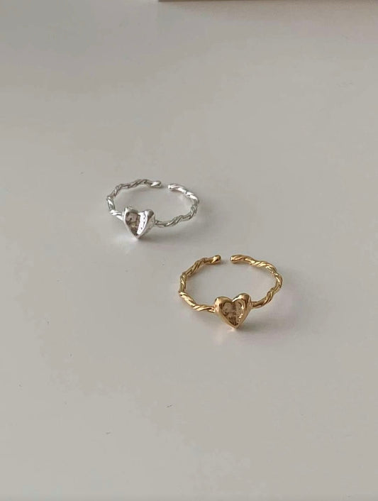 扭紋幼心心BASIC RING