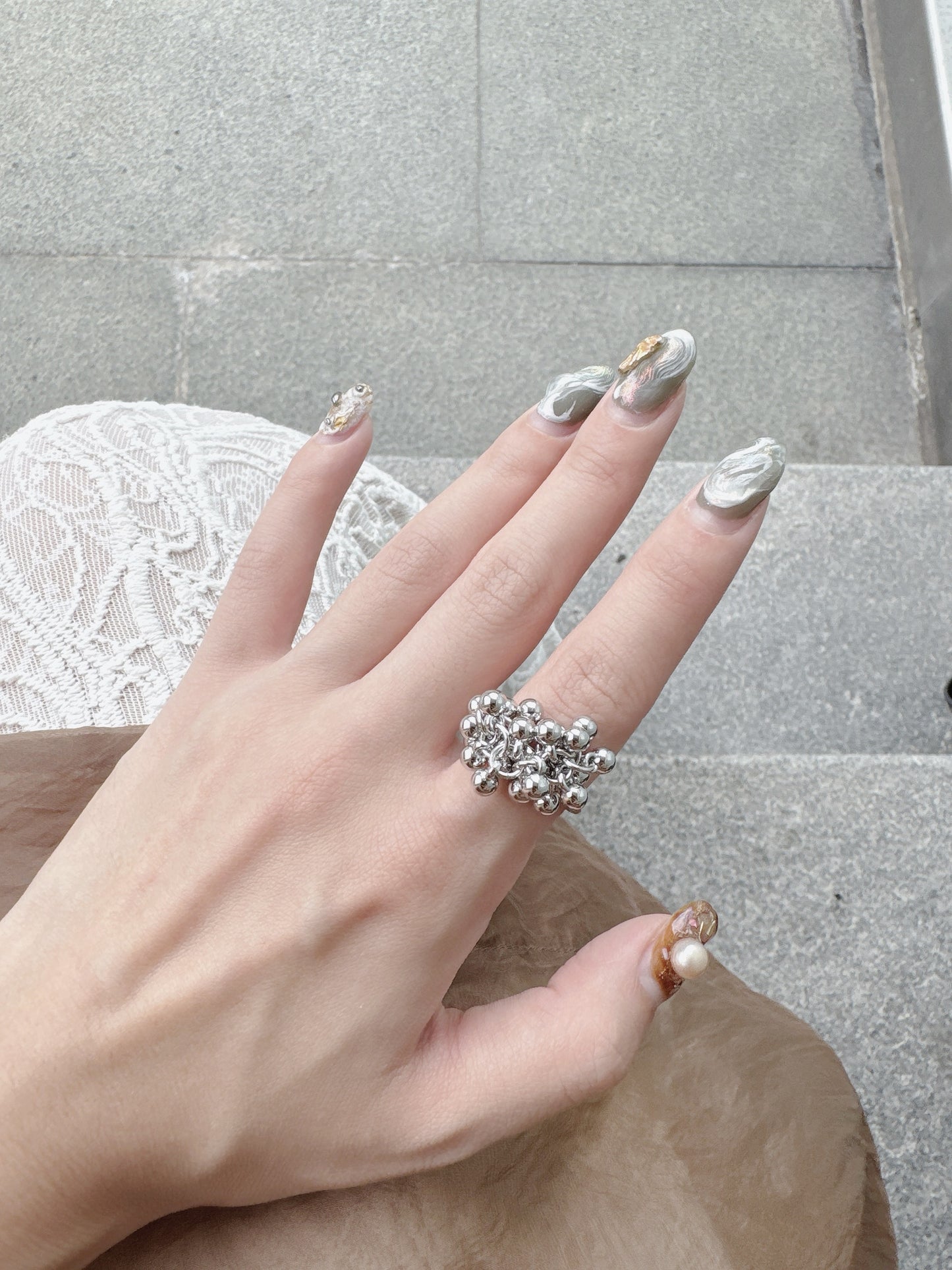 分SIZE的～波波串珠RING