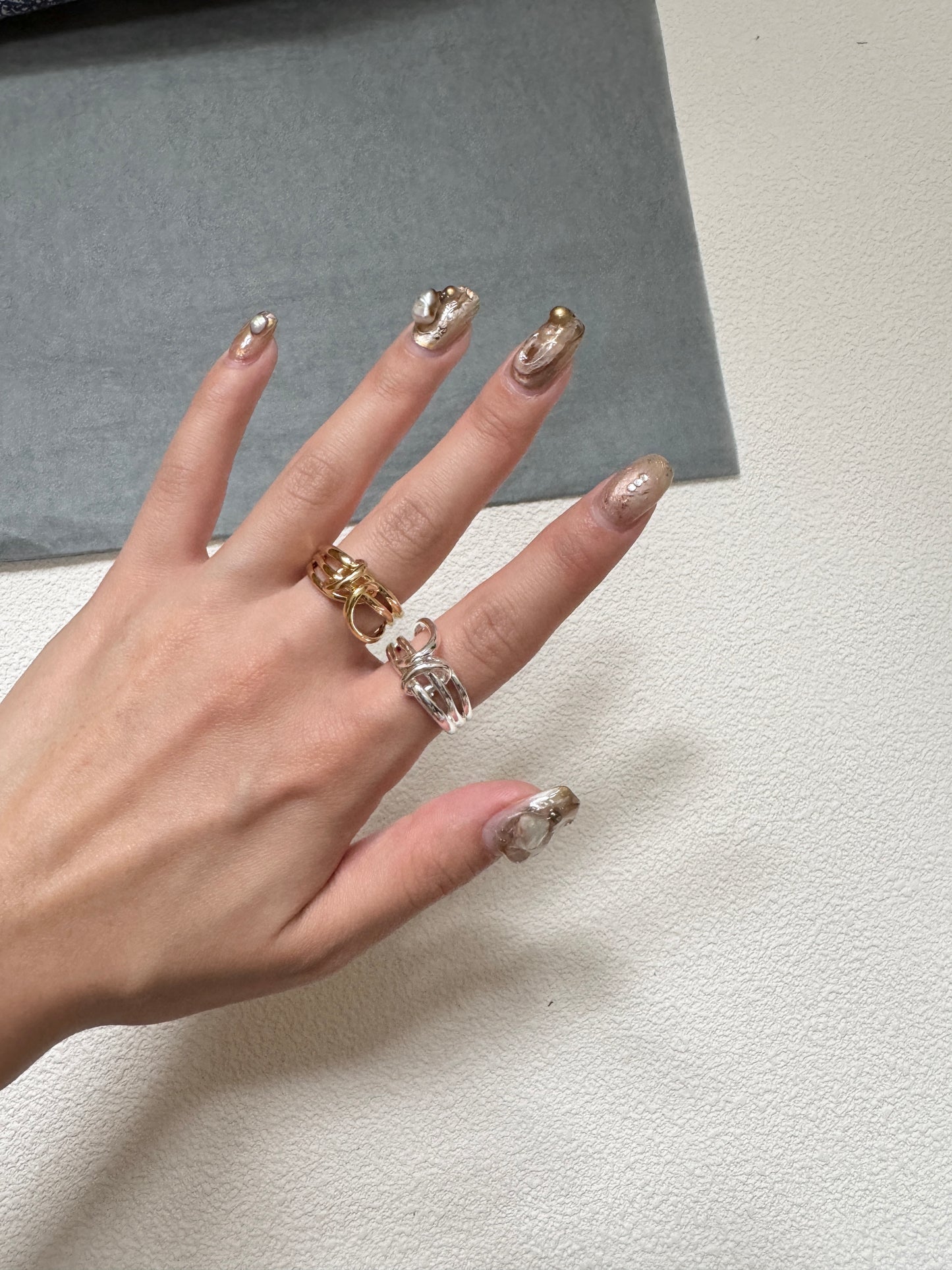 推！層次雙環扣戒指