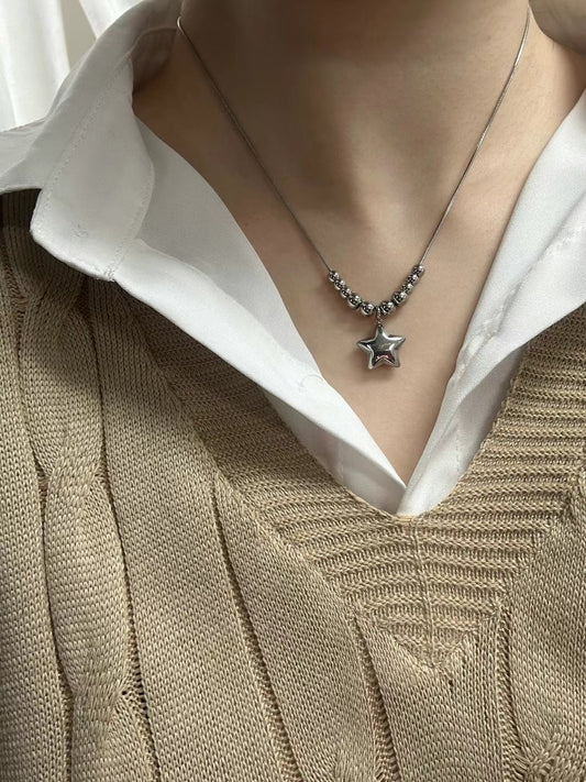 珠珠形狀頸鏈（心心/星形）