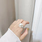 霧面開口大珍珠RING