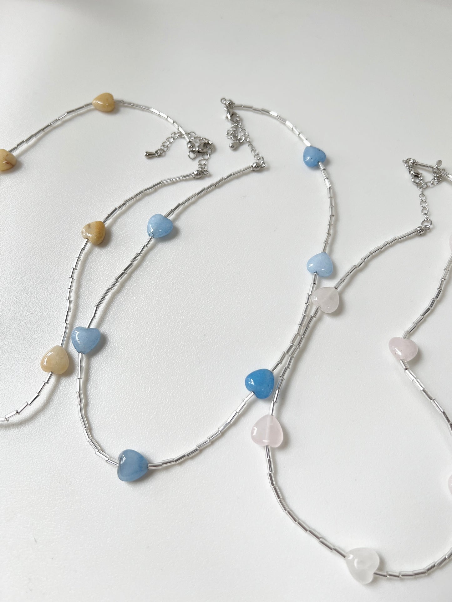 3色入～暗紋心心頸鏈